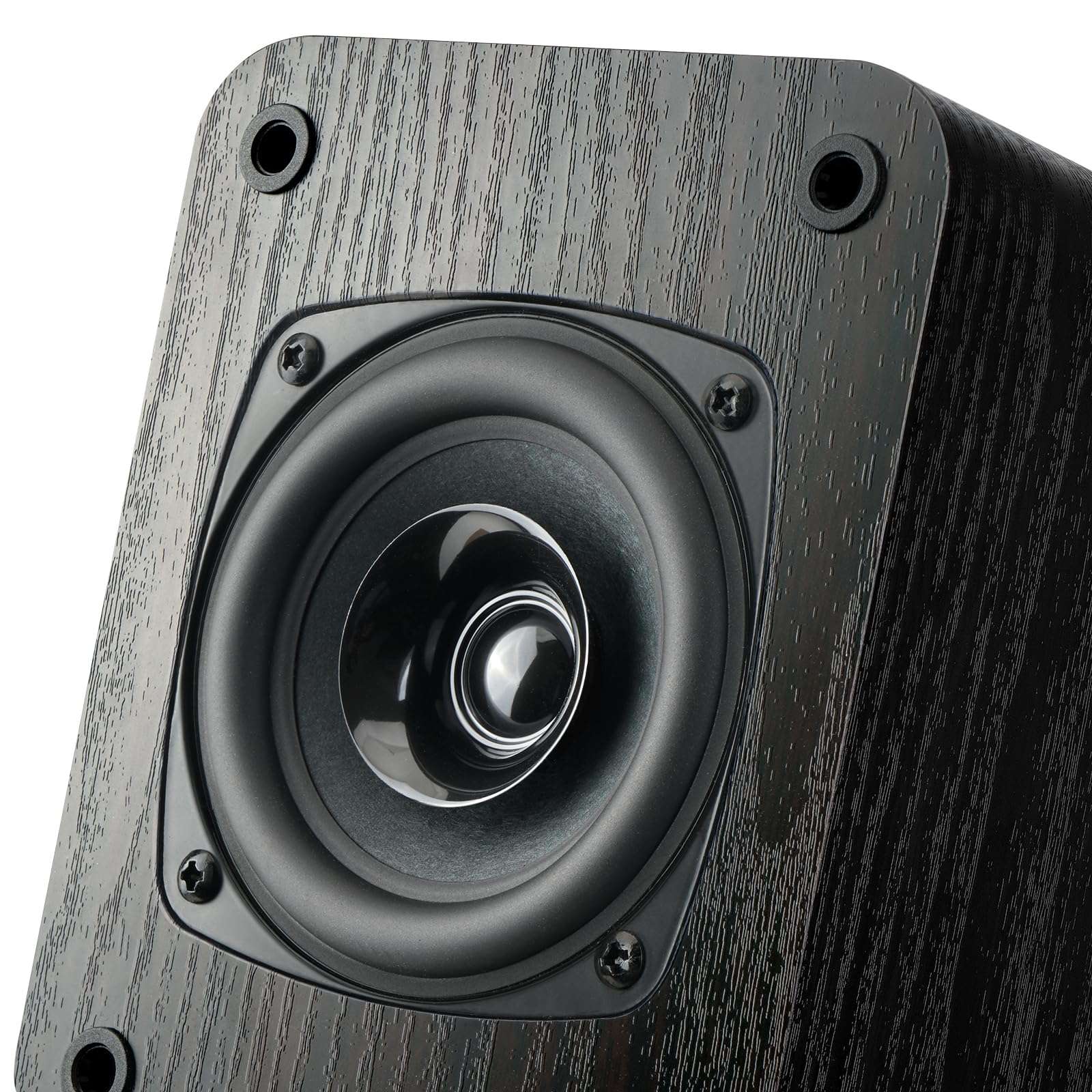 RIOWOIS Powered Bookshelf Speakers with Bluetooth 5.3 and Built-in Amplifier for Vinyl Record Player, 30W*2 Turntable Speakers with 3.5" Dual Cone Driver, Optical/AUX/TV-ARC Input (Red) 4