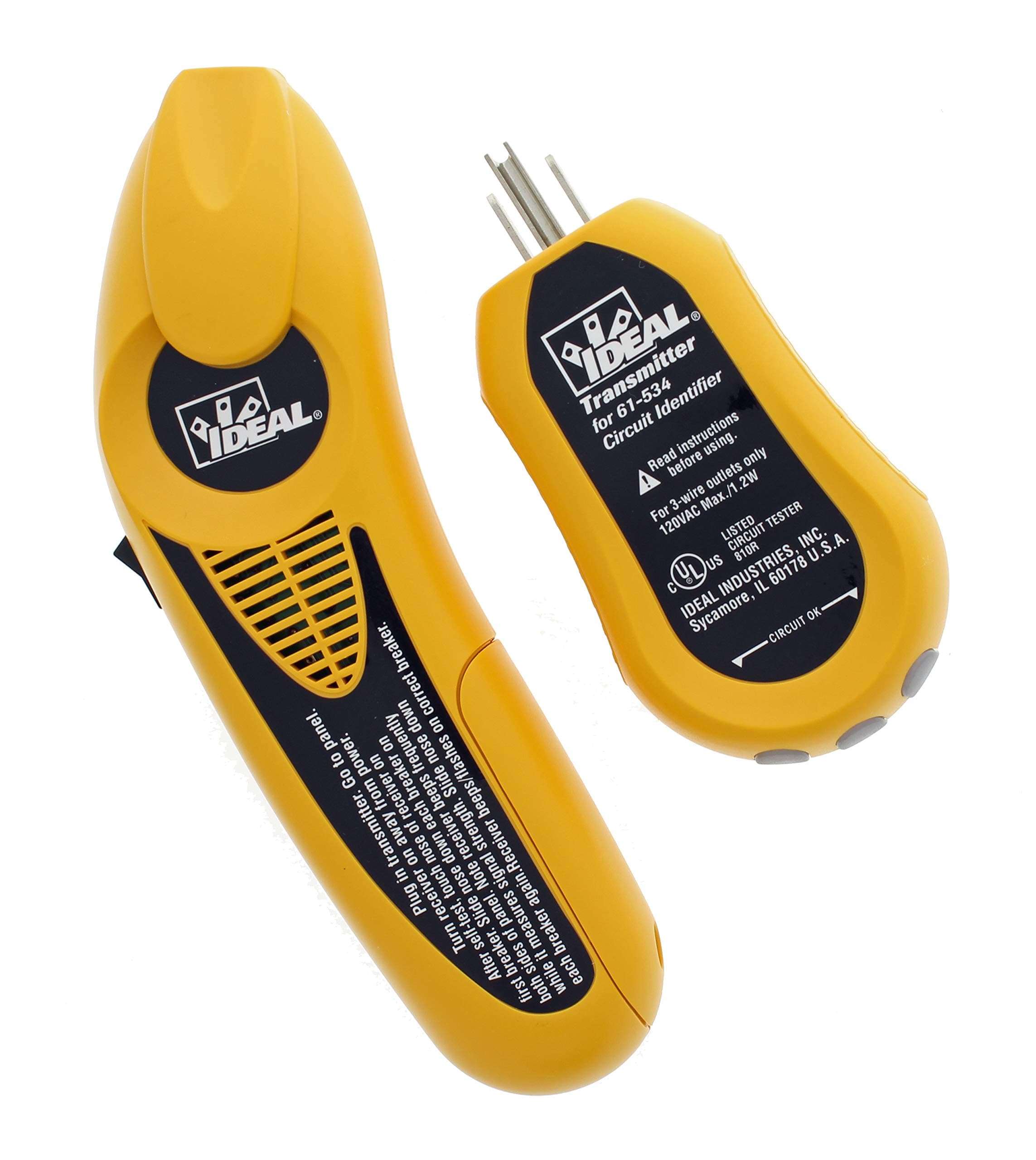 IDEAL Electrical 61-534 Digital Circuit Breaker Finder with Digital Receiver and GFCI Circuit Tester,Yellow 2