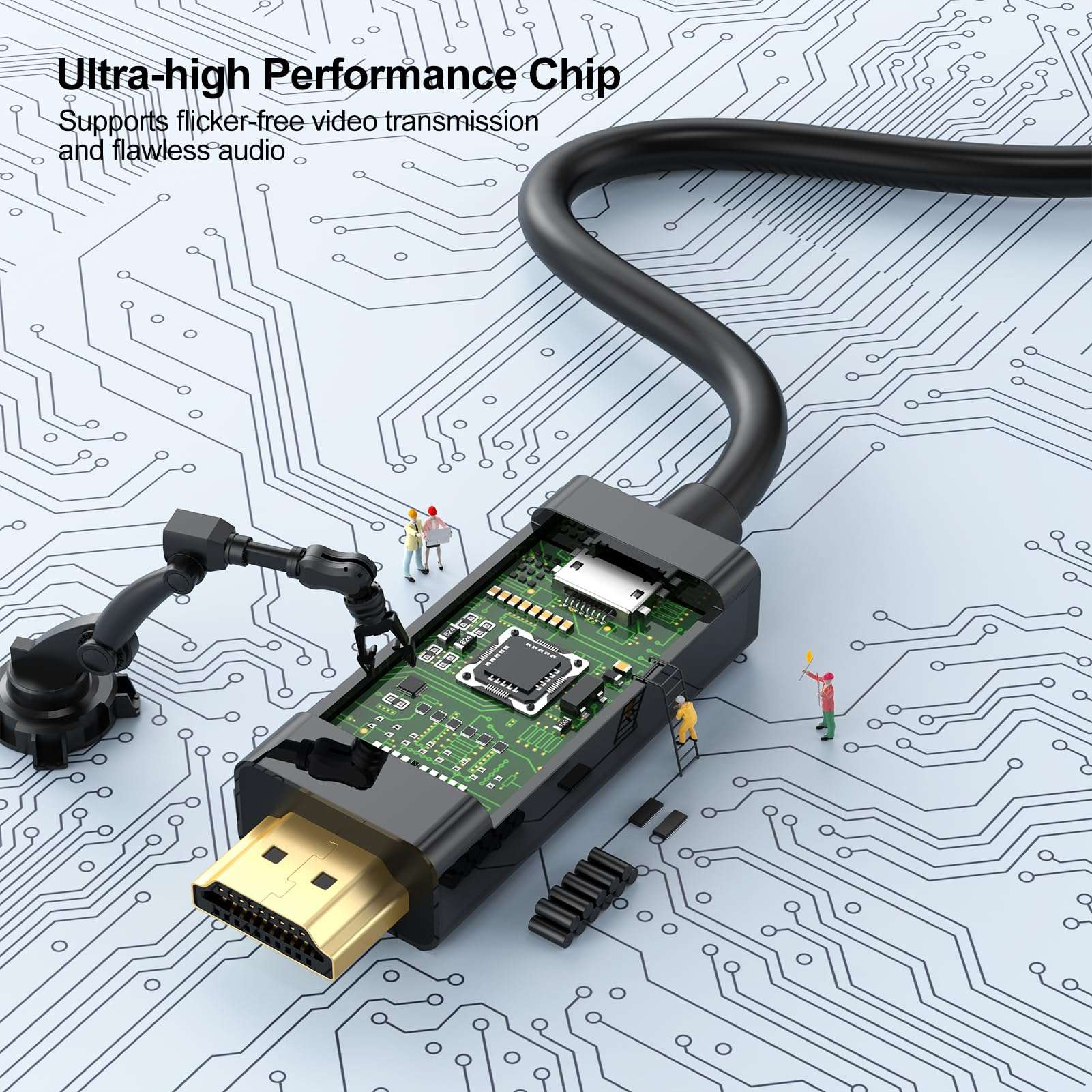 UVOOI 4K Display Port to HDMI Cable 10FT 2-Pack, DP to HDMI Cable Cord 4K@30Hz, 2K@60Hz Monitor Cables DisplayPort to HDMI Compatible with NVIDIA, AMD, Monitor, Projector, HDTV, Laptop, Desktop 5