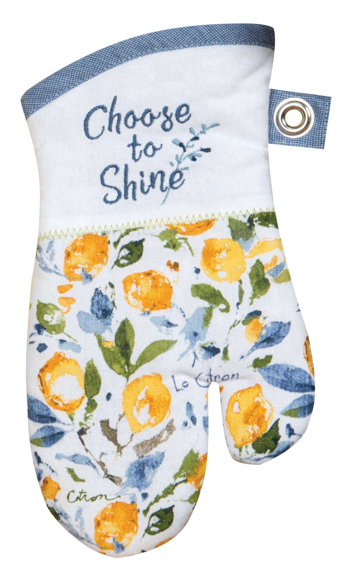Kay Dee Designs Lemon Themed Kitchen Linen Set - 4 Piece Bundle Includes 1 Terry Towel, 1Tea Towel, 1 Oven Mitt, and 1 Potholder in Zest of Happy Design by Lisa Audit 5