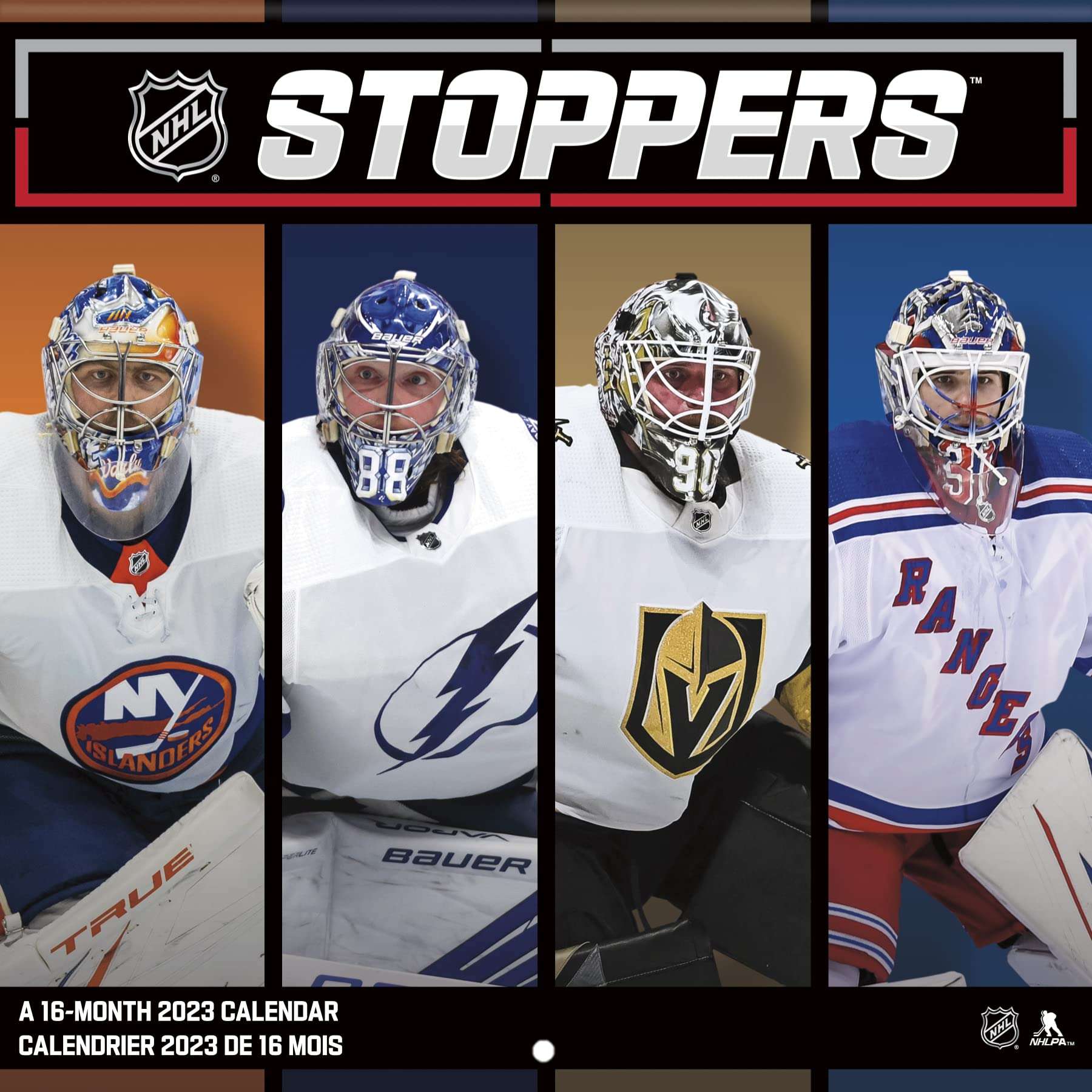 2023 NHL Stoppers (Bilingual French) Wall Calendar & Pushpins 3