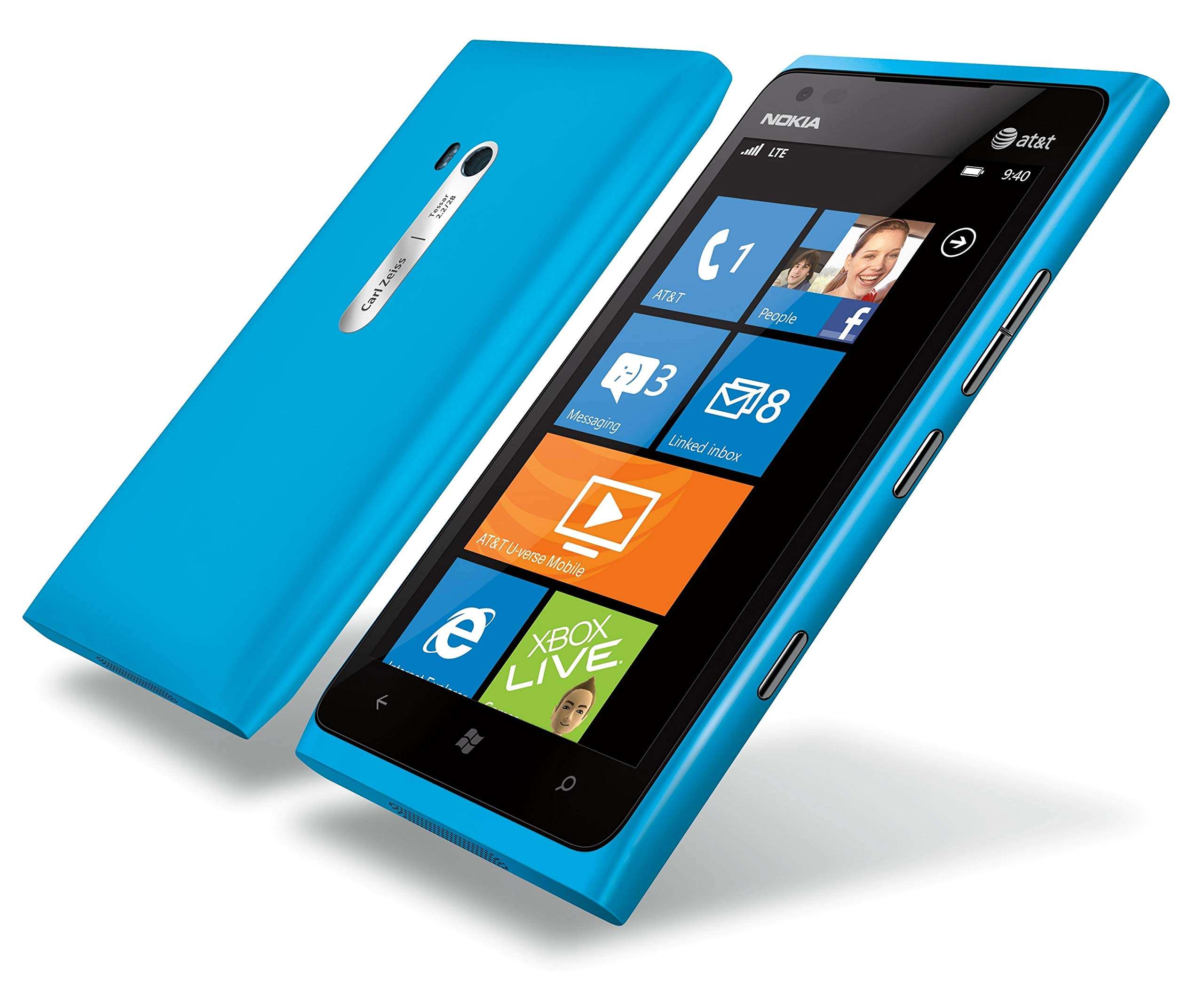 Nokia Lumia 900 AT&T GSM Unlocked 4G LTE Windows 7.5 Smartphone - Cyan Blue 3