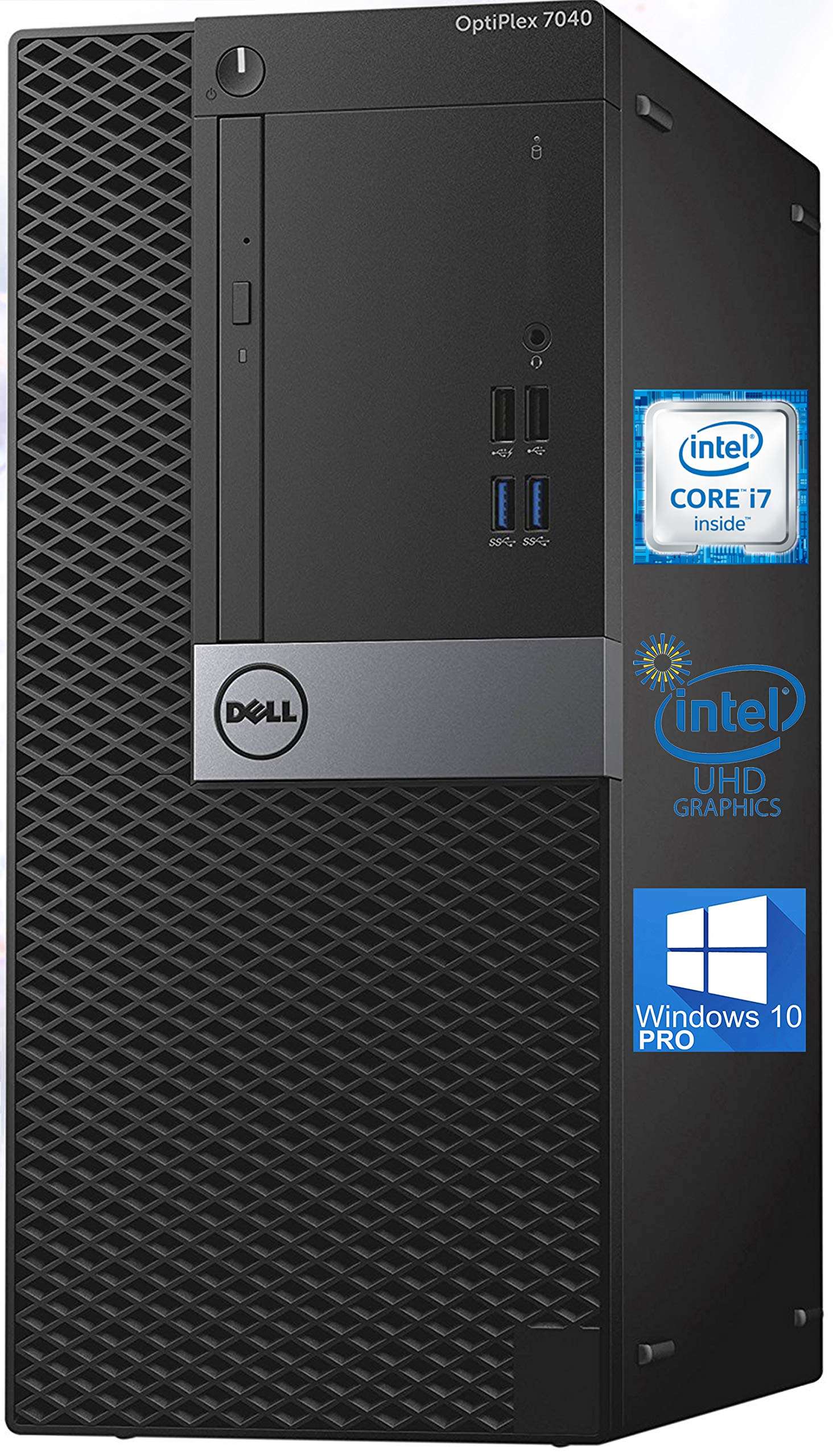 Dell Optiplex 7040 Mini-Tower Desktop PC, Intel Quad-Core i7-6700 4.0 GHz, 8GB RAM, 256GB NVMe SSD, HD Graphics 530 4K, DisplayPort, HDMI, AC Wi-Fi, Bluetooth - Windows 10 Pro (Renewed) 1