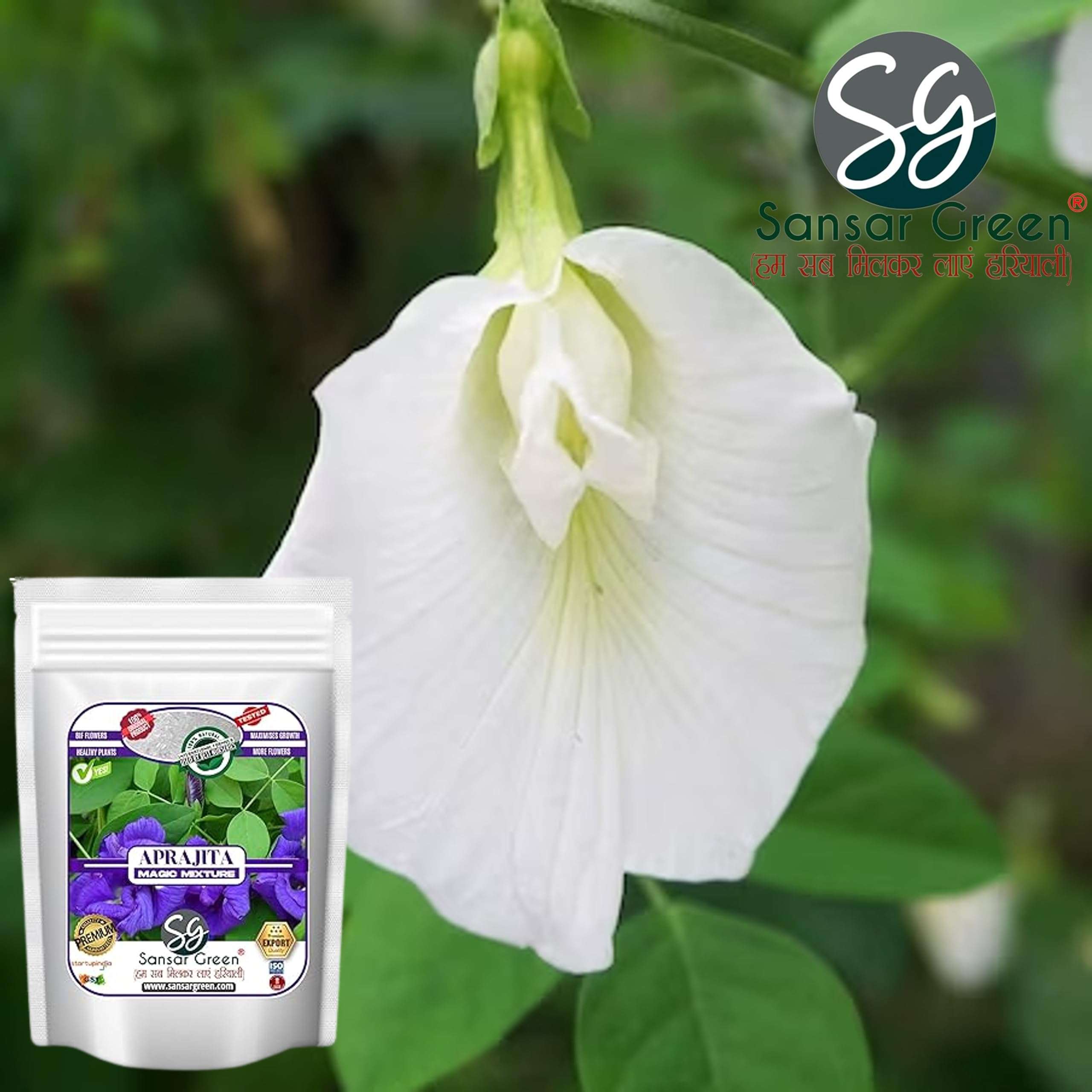 Sansar Green ® Aprajita Magic Mixture, Essential Super Powerful Organic Fertilizer for Aprajita Plants with ++ Growth Booster and Active Micro Organism (5kg) 2
