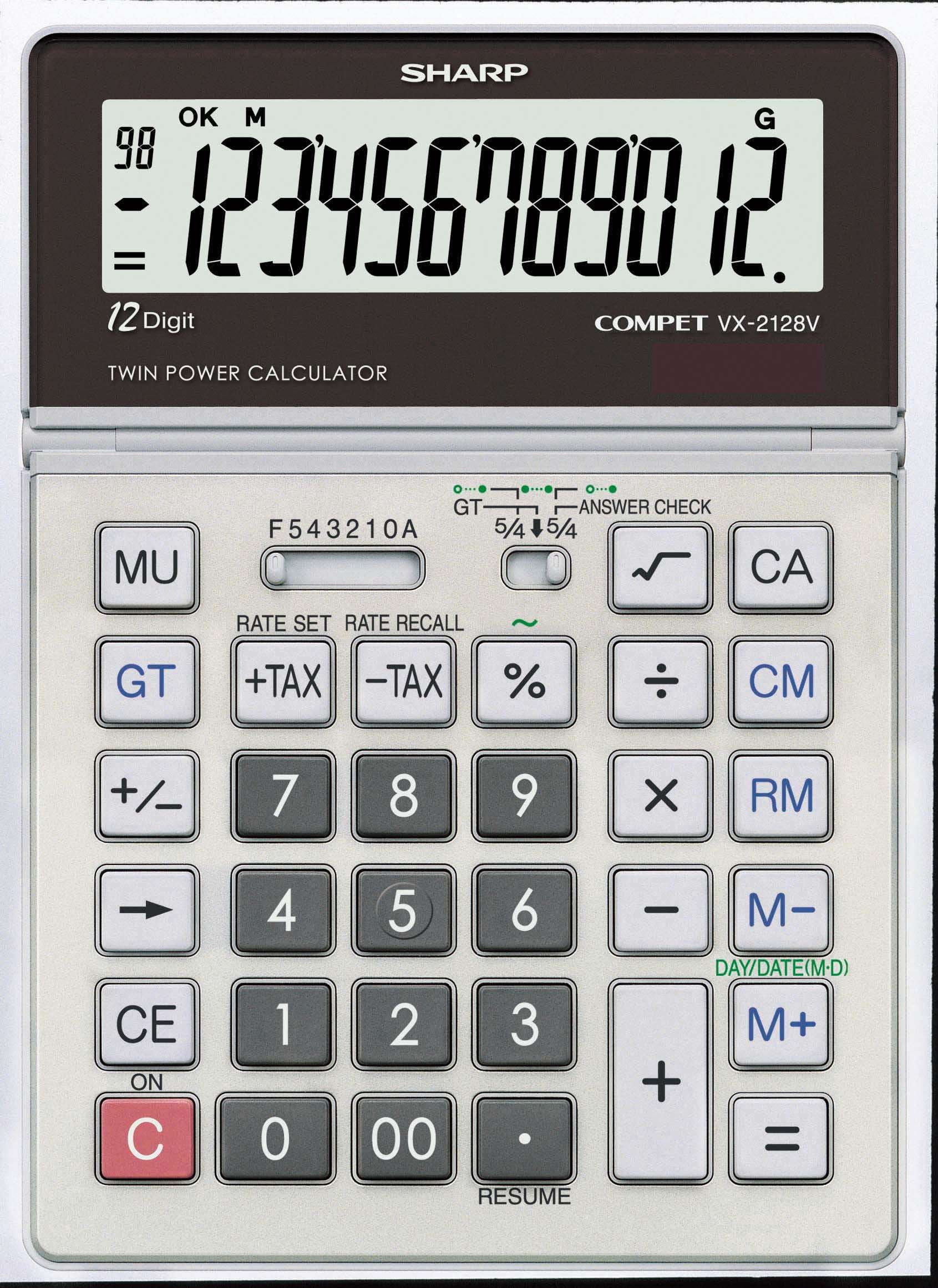 Sharp VX2128V Portable Desktop Handheld Calculator 1