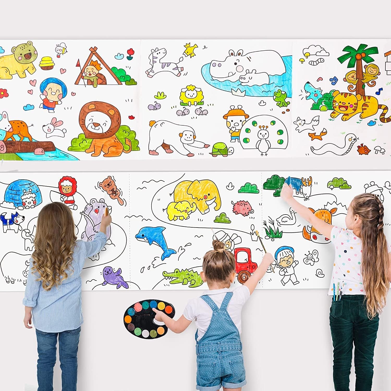 JEGHADHA Drawing Paper Roll for Kids Large White Art and Craft Poster Roll for Coloring Painting and Doodling DIY Drawing Sheet for Boys and Girls Toddlers Preschool and Kids