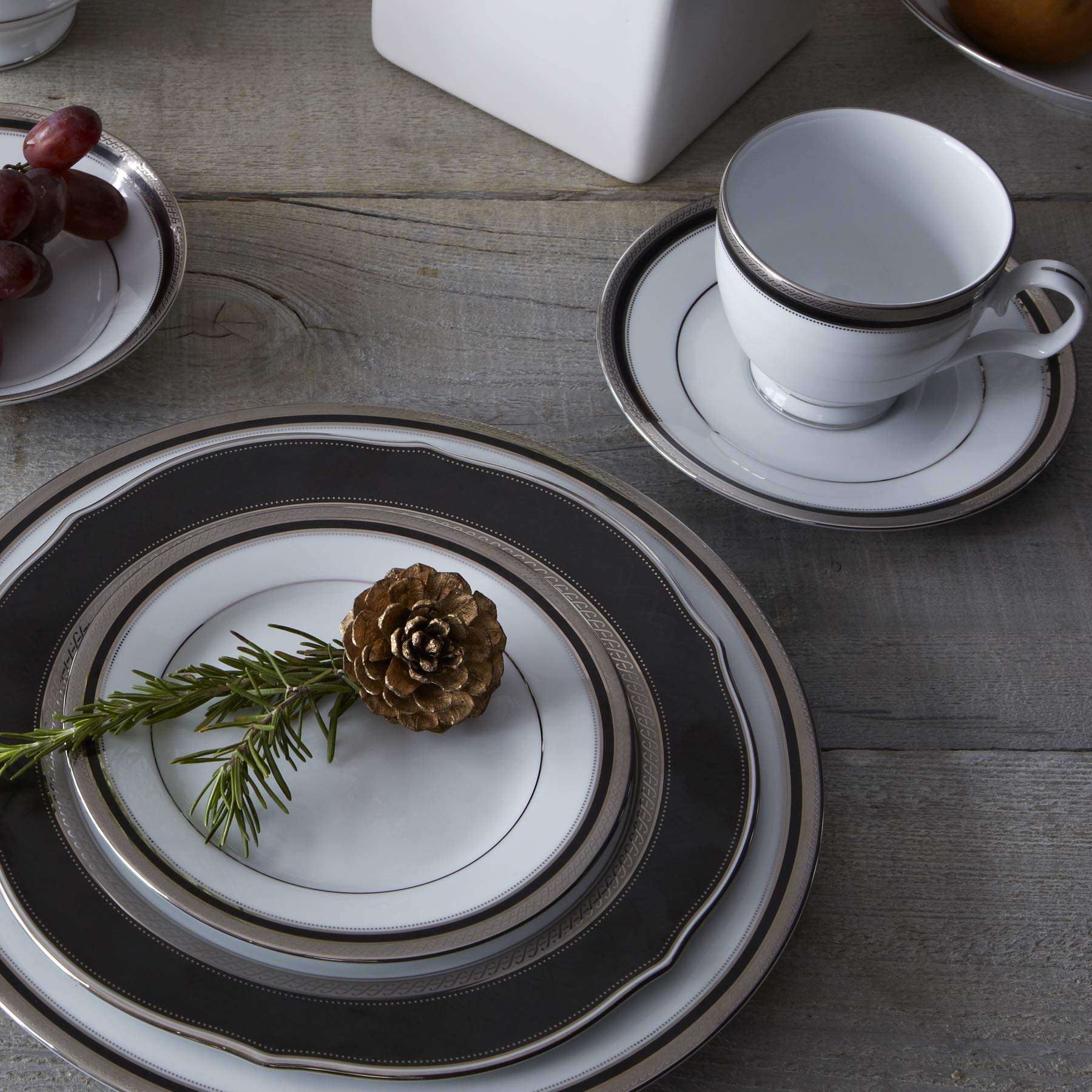 Noritake Austin Platinum Butter Relish Tray 5