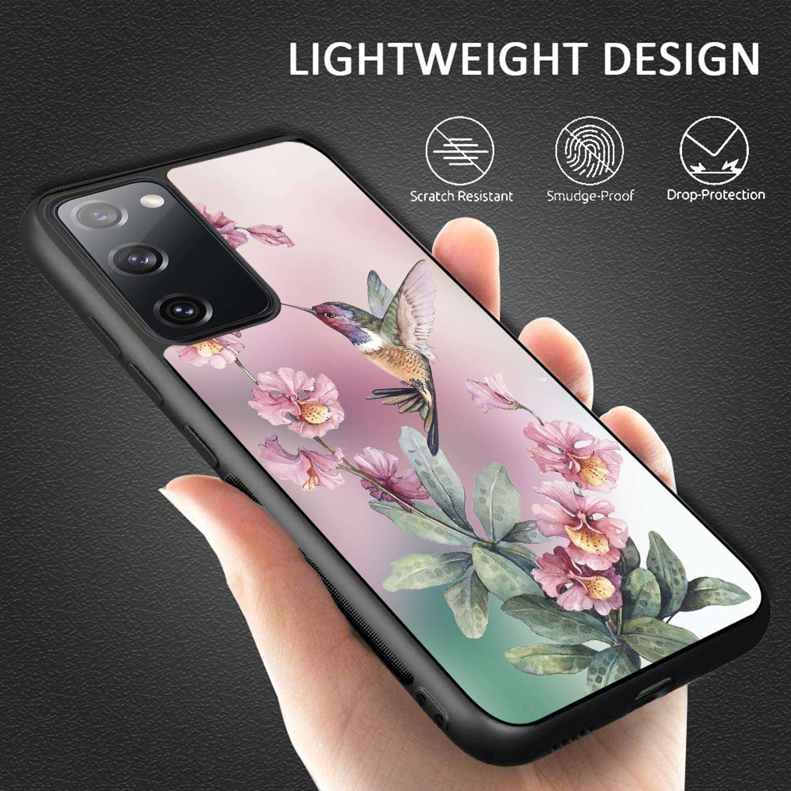 Mr dud Samsung Galaxy S20 FE 5G Case - Samsung S20 FE 5G Protective Cover Case Black Design Case for Samsung Galaxy S20 FE 5G Case Compatible with Samsung Galaxy S20 FE 5G Case for Christmas Boy Girl (Bird) 4