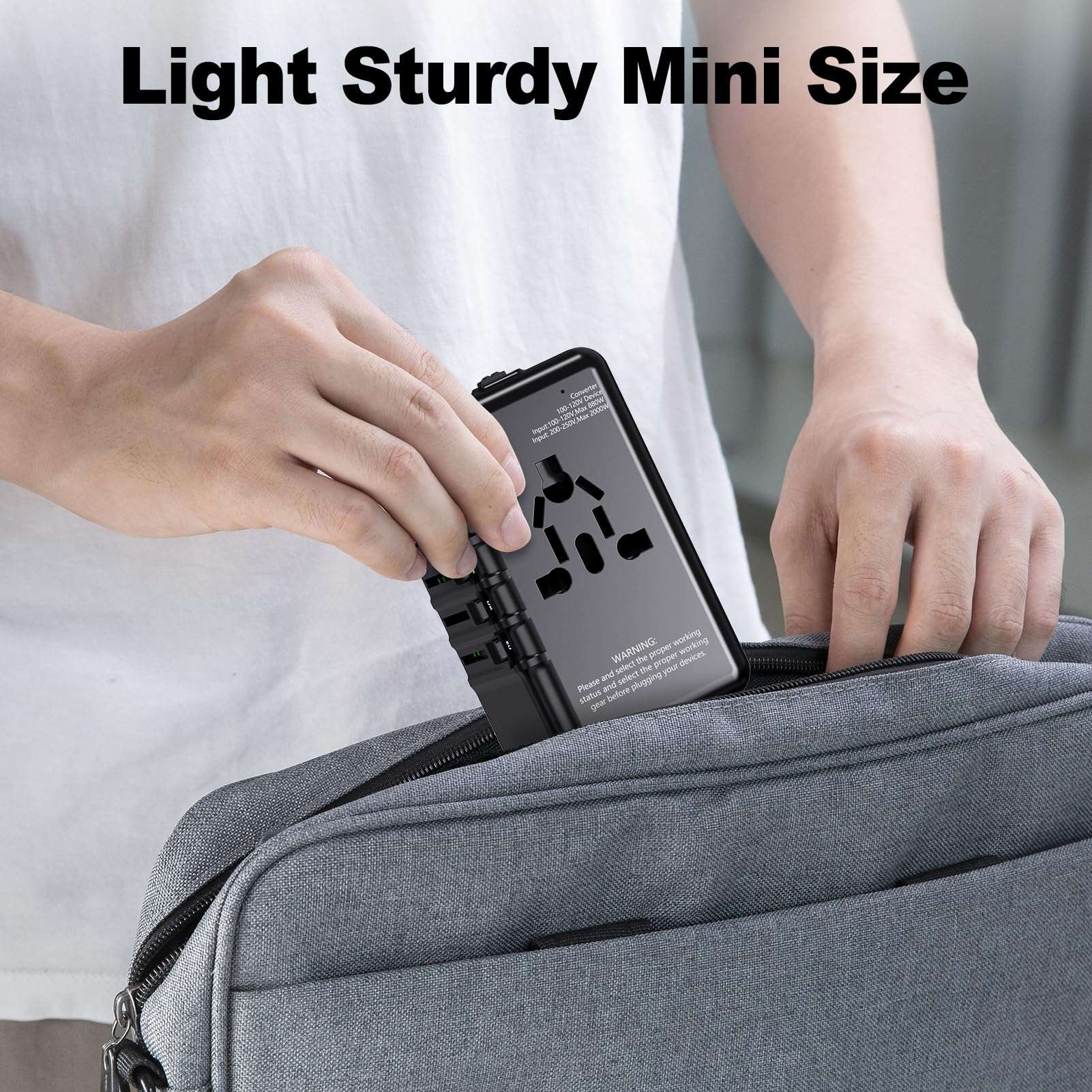 X-STAR 220V to 110V Voltage Converter & Universal Travel Adapter - Step Down Transformer for European Travel with 4 USB Ports, AC Outlet Combo (EU/UK/AU/US) - Dual Fuse for Hair Dryer Multi-Device 5