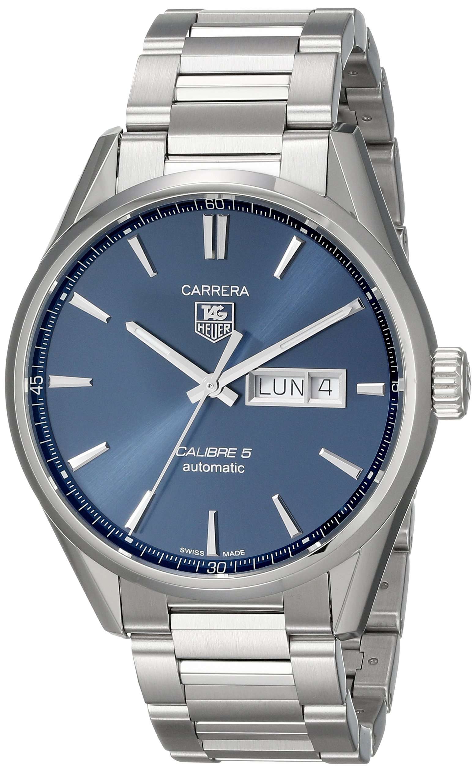 TAG Heuer Men's WAR201E.BA0723 Carrera Analog Display Swiss Automatic Silver Watch
