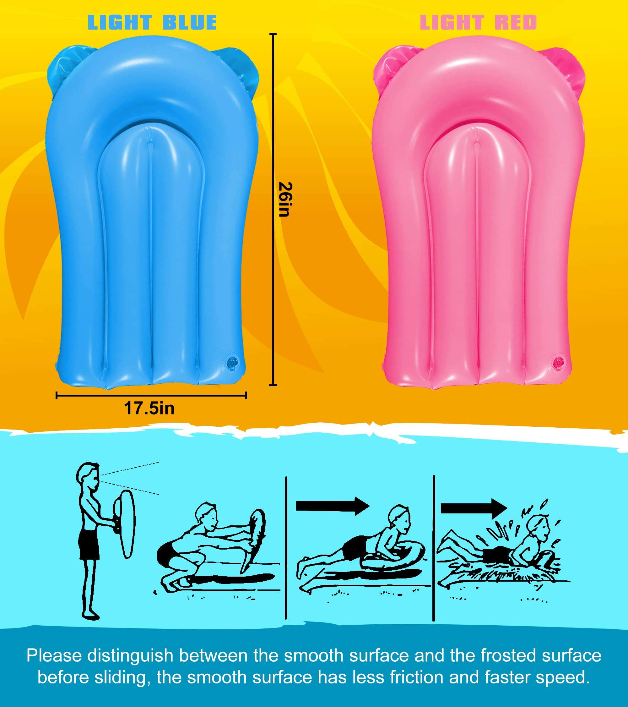 AnanBros Slip and Slide Heavy Duty Inflatable Lawn Water Slide with 2 Bodyboards, 20x6ft 10lb Summer Toy with Sprinkler, Sports Outdoor Garden Backyard Water Play Toys Kids Family Games 3