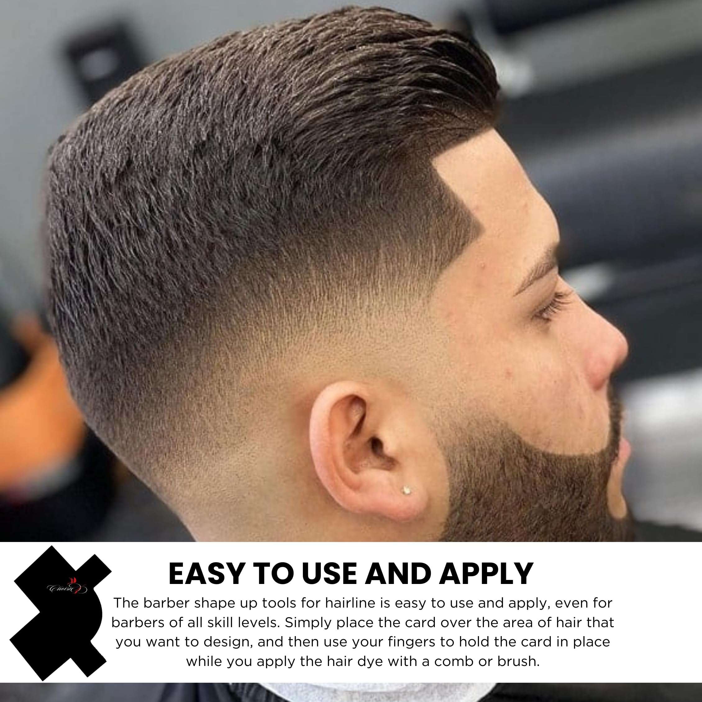 CHOISIE1 Line Me Up Barber Fill In Design Card (Pair) 5