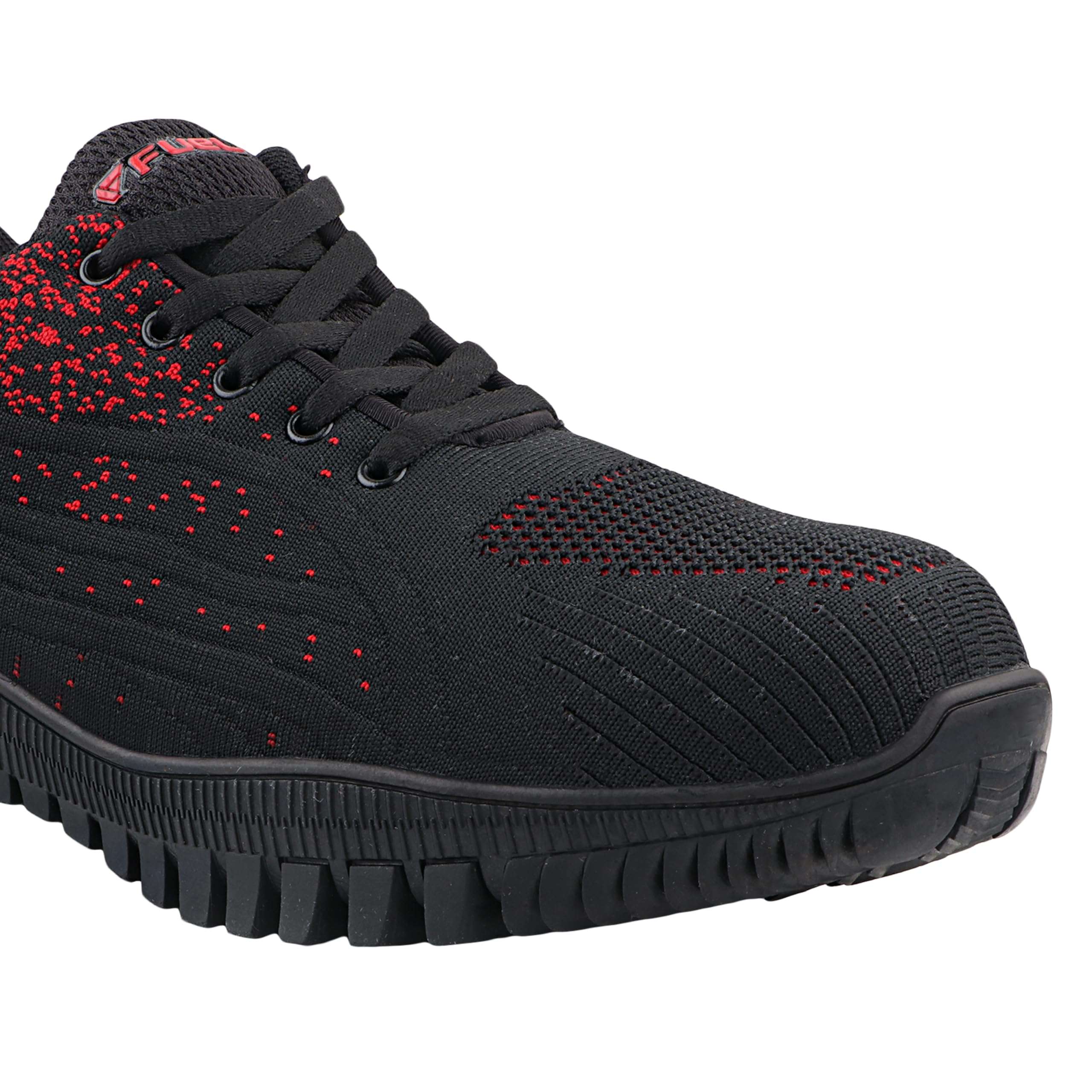 FUEL Trendy Industrial Safety Shoes for Men, Pu Single Density with 200j Metallic Toe Cap Breathable Knitted Fabric, Slip Resistance Lace-up Industrial Shoe (6UK -11UK) 5