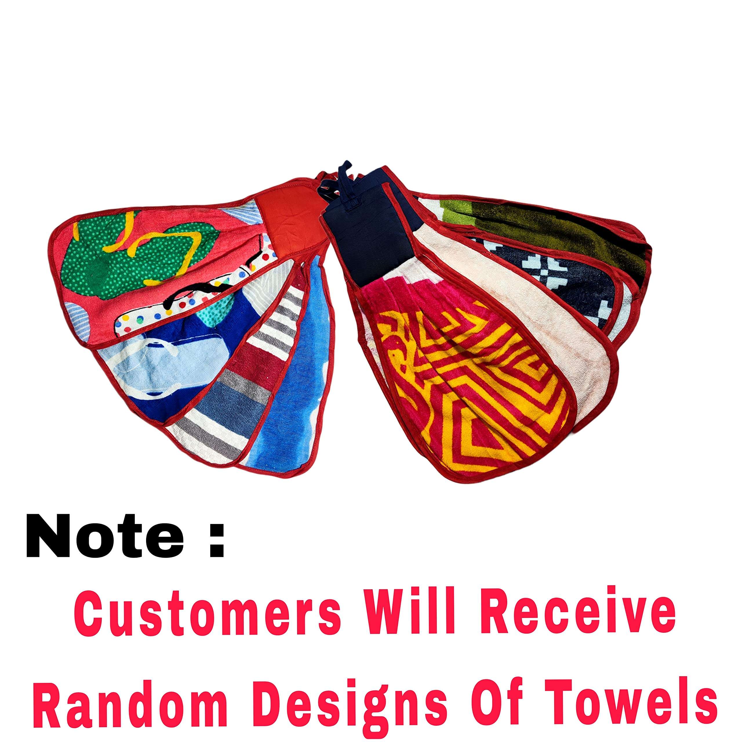 HFI UrbanArts Microfiber Wash Basin Hanging Hand Kitchen Towel Napkin with Ties ( 45cm x 22cm, Set of 12, Multicolour ) | Soft Hanging Hand Towel for Bathroom & Kitchen with Loop ( Single Flap ) 5