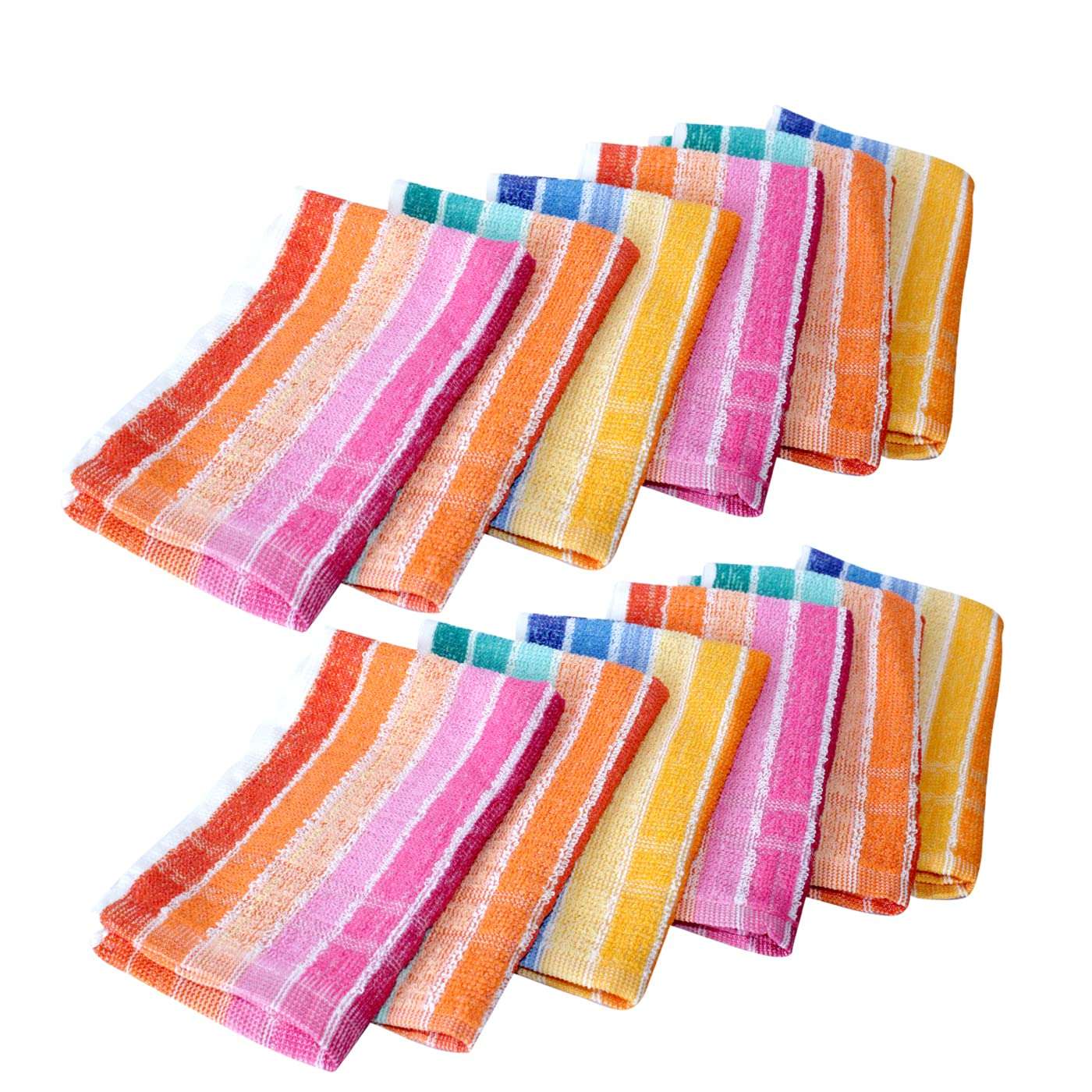 Kabello Combo of Hand Towel Napkins for Kitchen Use Set of 12 (Multicolor) 1