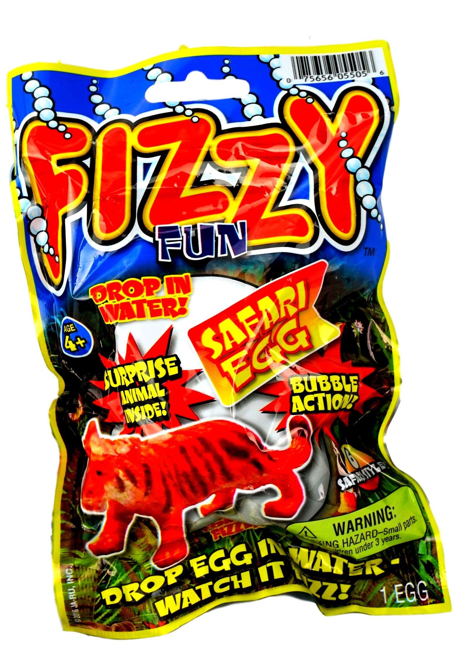 JA-RU Fizzy Egg Magic Toy Animal (Pack of 4) Like a Bath Bomb with a Toy Inside Bath Tub Hatching Eggs Surprise Toys. Plus Bouncy Ball | Item #5505-4p 4