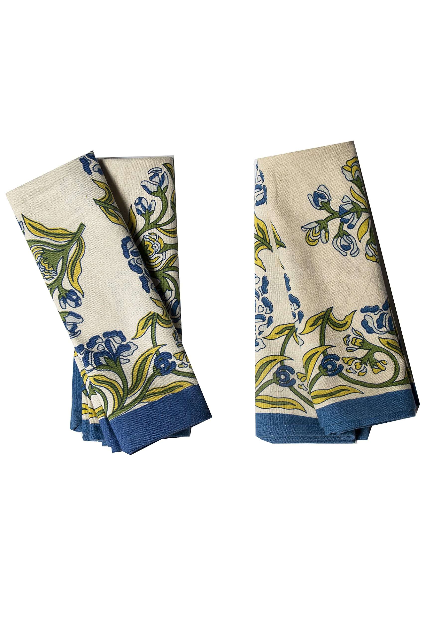 CONTRAST LIVING Pabi Hand Block Printed Kitchen Towel/Dish Towel/Hand Towel Multi Color Set of 3 Pcs 2