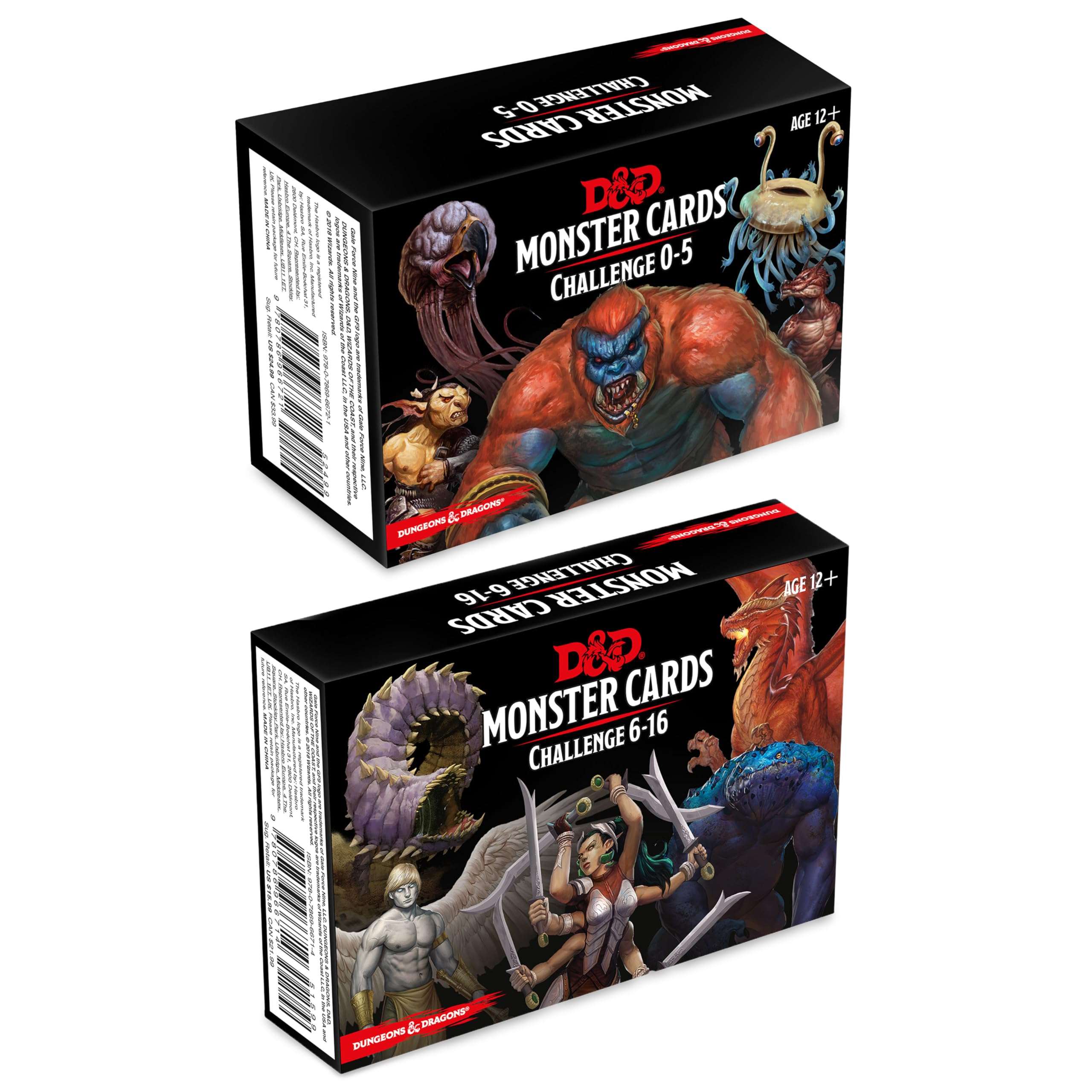 D&D: Monster Cards 5e Bundle Including Monster Cards - Challenge 0-5 Deck and Challenge 6- 16 Deck 1