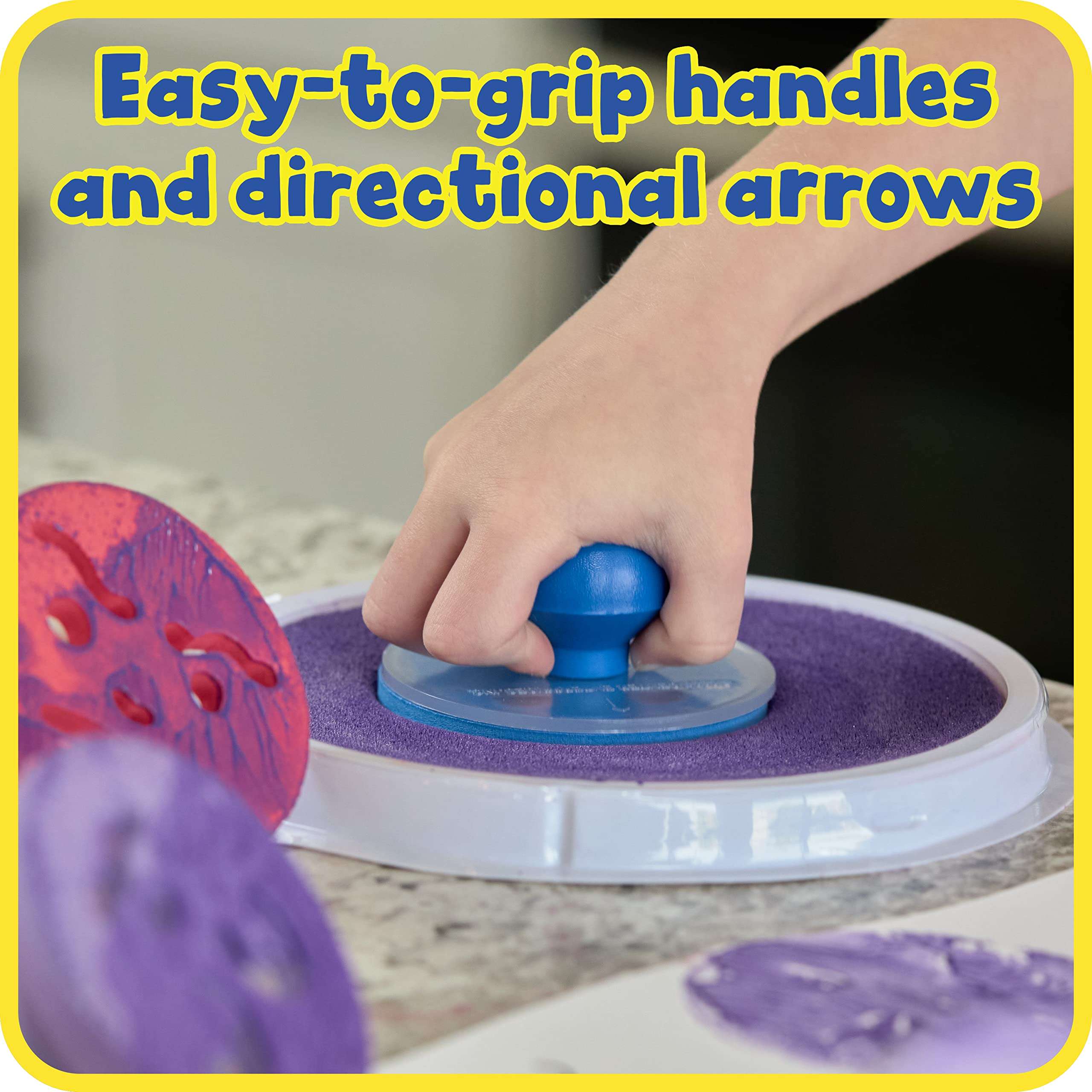 READY 2 LEARN Giant Stampers - Feelings - Set of 10 - Easy to Hold Foam Stamps for Kids - Arts and Crafts Stamps for Displays, Posters, Signs and DIY Projects 3