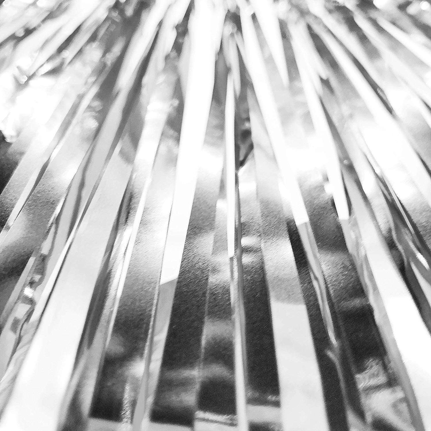 WILDCROC Silver Metallic Fringe Foil Curtain, 5 Pieces, 3 x 6 ft | Foil Curtain Decoration for Birthday, Anniversary Marriage and Bachelorette 3