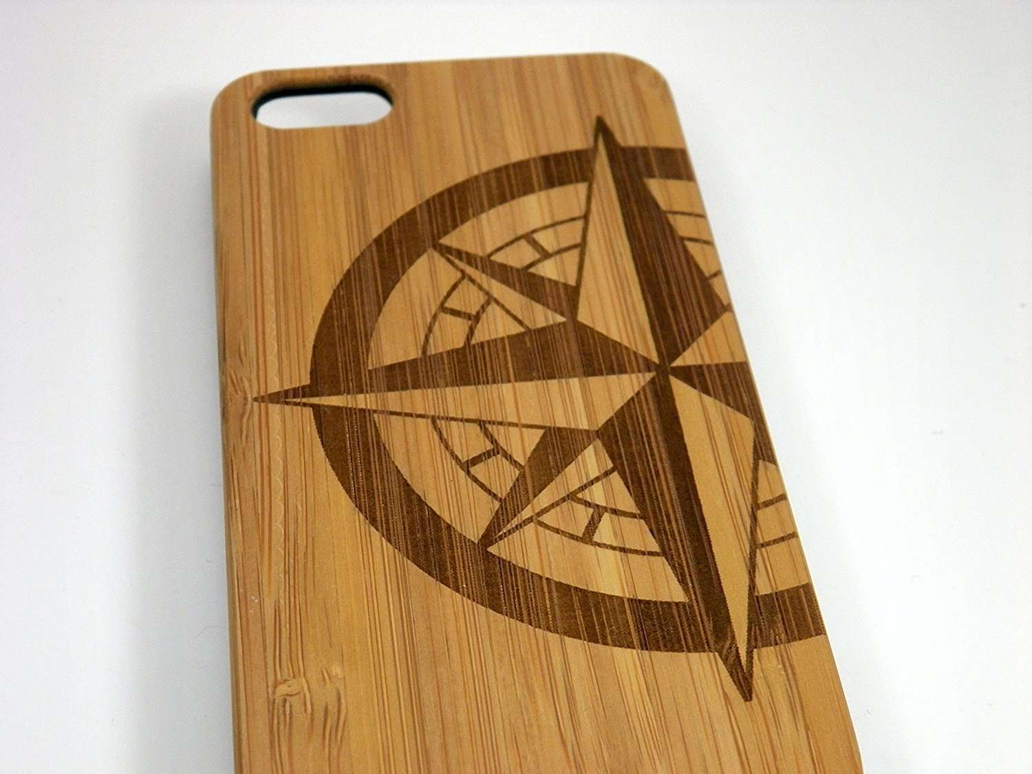 Compass Rose iPhone 7 Bamboo Case. Tattoo Nautical Navigation North South East West. Sailor Military. Wood Phone Cover. 6