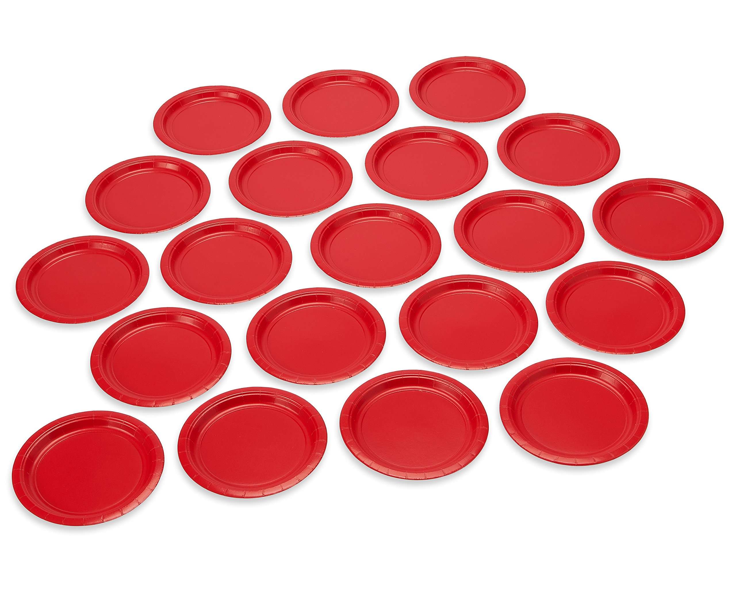 American Greetings Red Party Supplies, Round Paper Dessert Plates (20-Count) 2