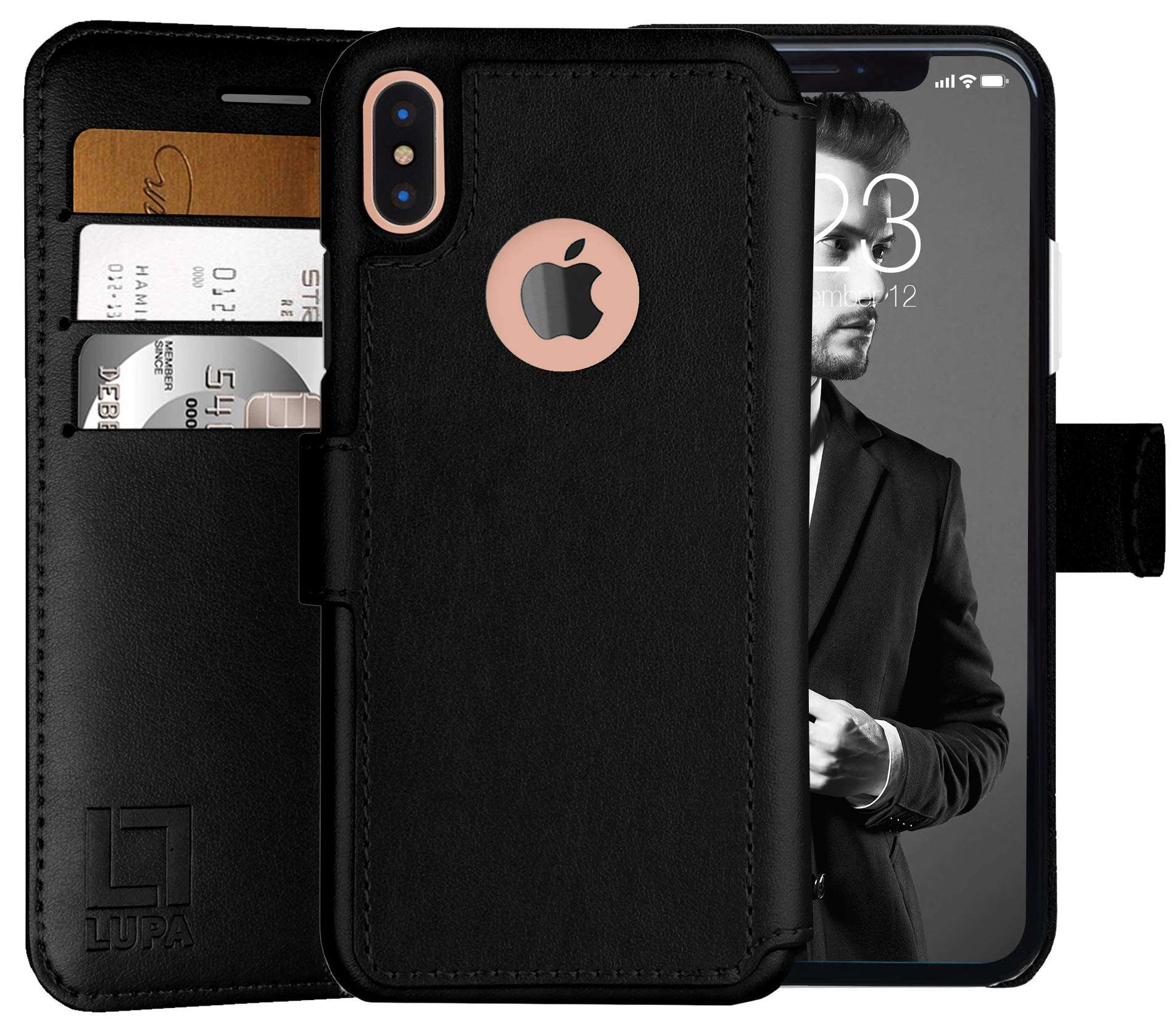 LUPA Legacy iPhone Xs Max Wallet Case - Slim & Lightweight Flip Case with Credit Card Holder - Desert Sky 1