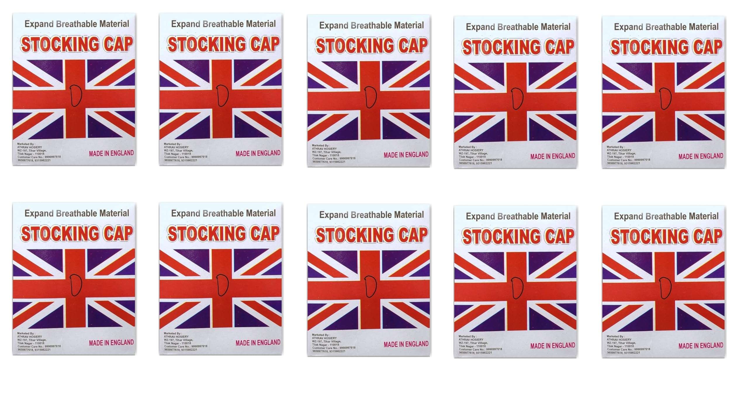 ATHRAVFIT England Double Stocking Cap, Wig Caps, Singh Net Stocking Caps for Wigs Stretchy Nylon Wig Caps Wig Caps for Women Men, (White Pack of 10) 1