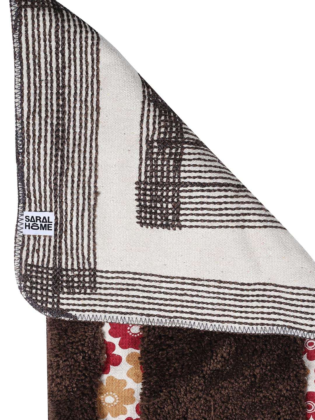 Saral Home Blossom Soft Cotton Durable & Washable Multipurpose Runner for Home/Kitchen/Living Area/Lobby/Office with Anti Skid Backing (Brown, 40 Cm X 140 Cm) 6