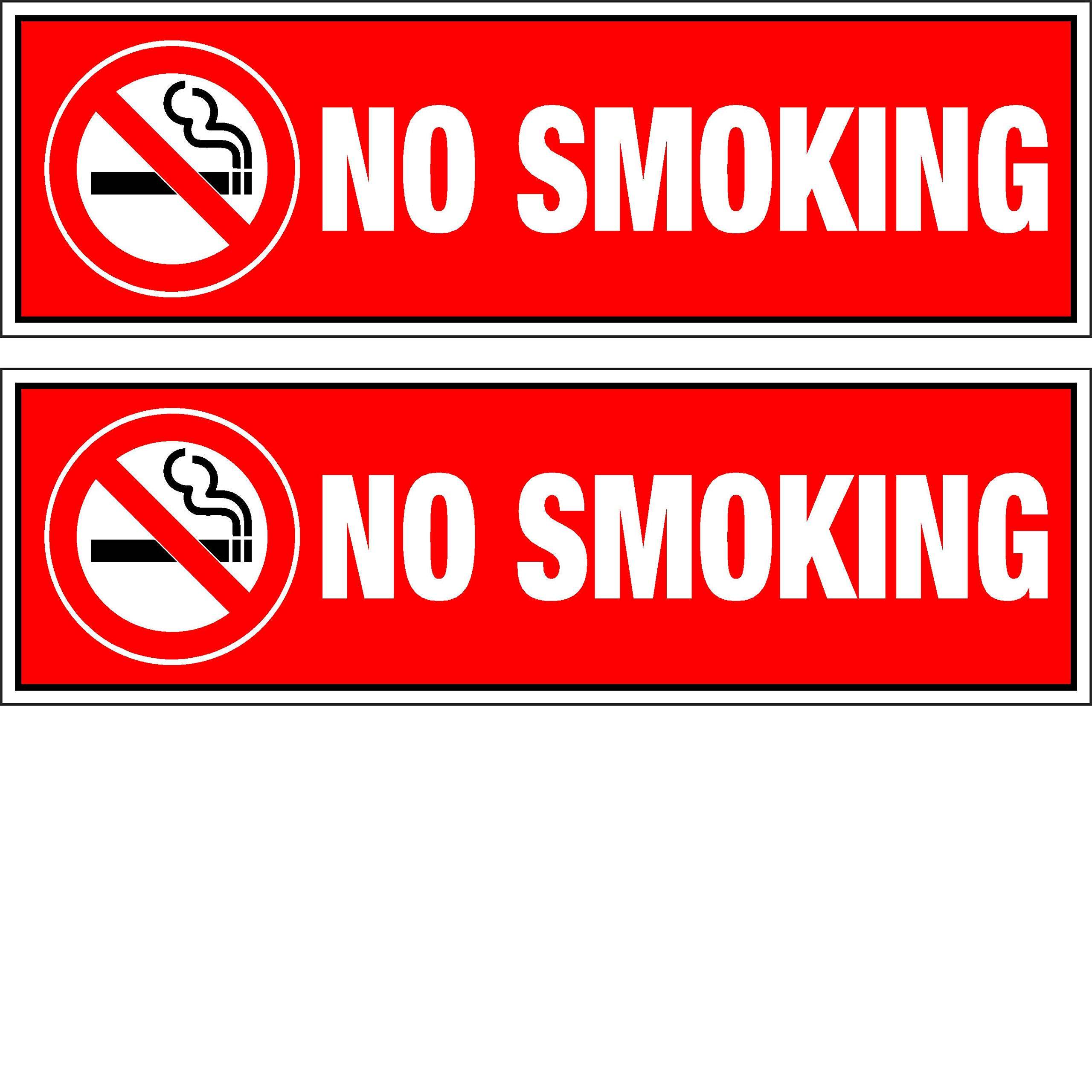 Craft Qila -GI No Smoking Plate (Pack of 2) Safety & Warning Sign Board (3x10 Inch) 1