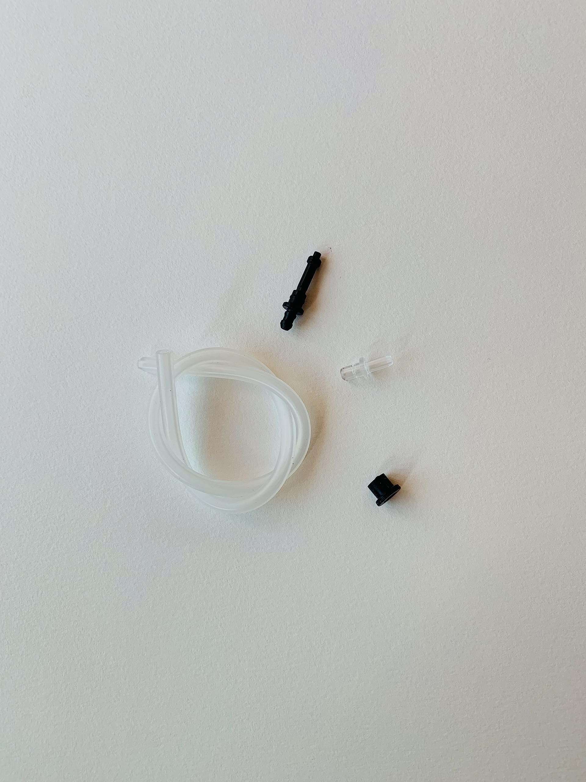 Jura Milk Hose Tube, Container Connector Parts Kit - Hose Tube 1x (36 cm), Connector 1x #72249 1X #69490, Rubber Gasket 1x #65818 Blk 1