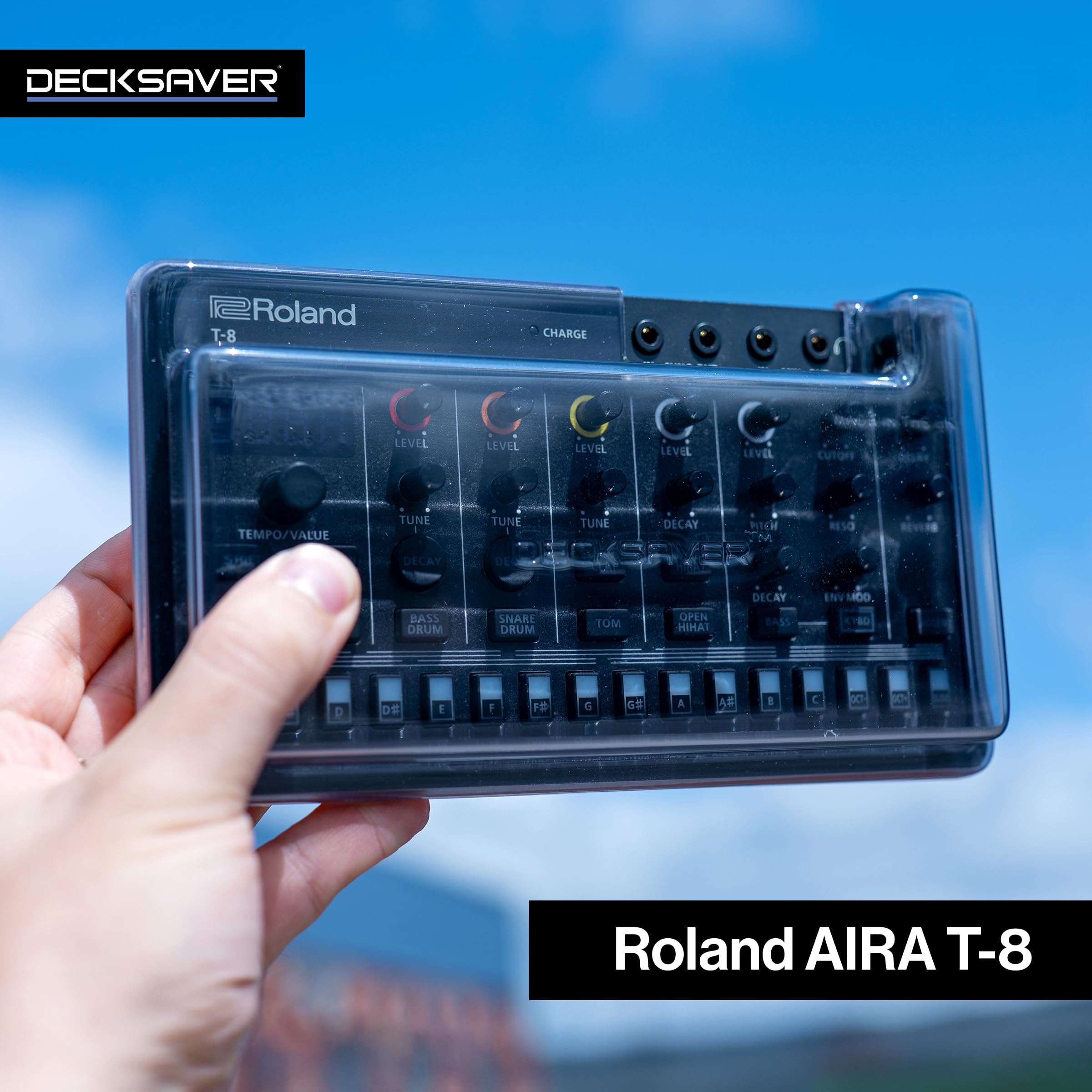 Decksaver Super Strong Polycarbonate Custom Fit Cover Compatible with Roland Aira Compact T-8, J-6 & S-1, Dust Cover for Travel and Everyday Protection 3