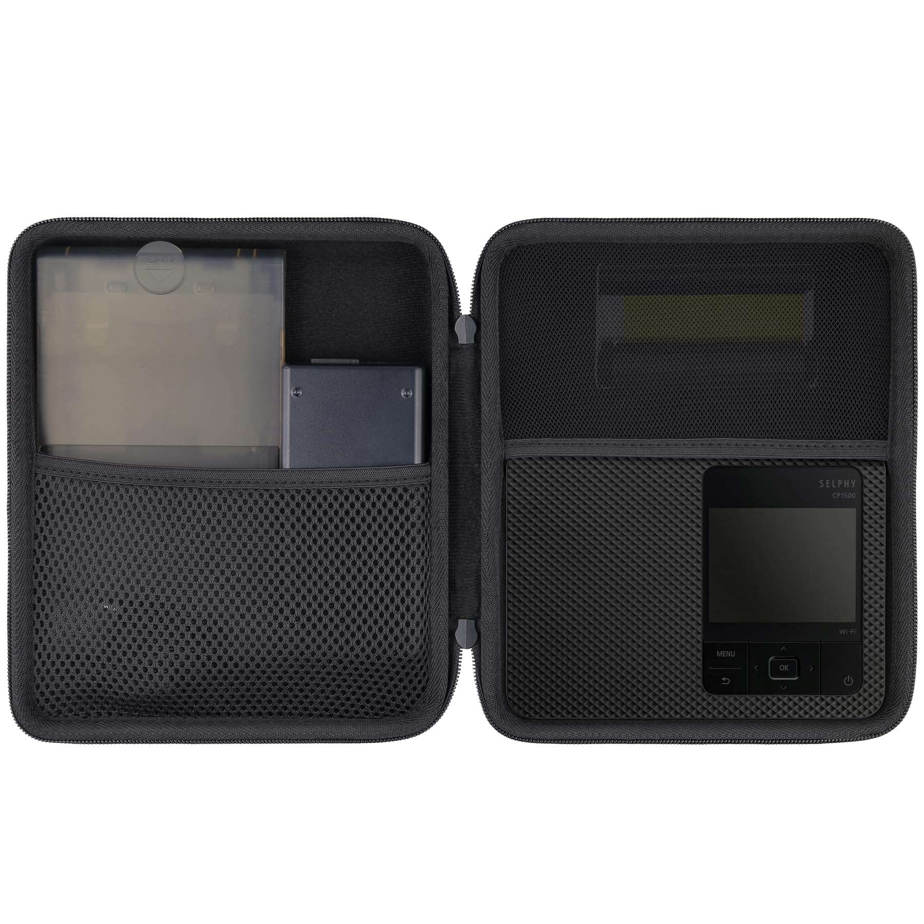 Aenllosi Hard Case for Canon Selphy CP1500 CP1300 CP1200 4x6 Photo Printer,Storage for Charger,Color Ink and Paper Accessories(Black,Case Only) 1