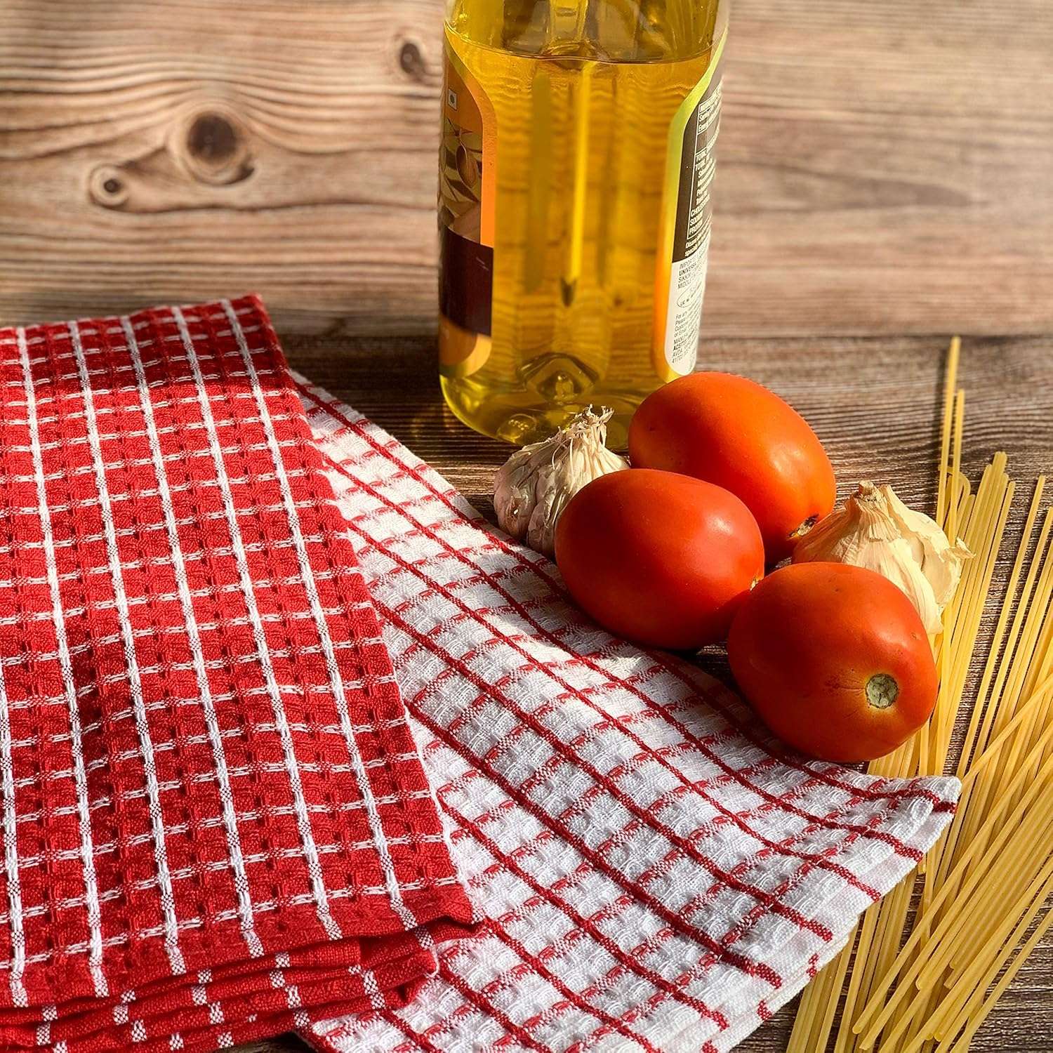 PIXELHOME Kitchen Cleaning Towel Premium Cotton Multi Purpose Waffle Towel (Pack of 6) 5