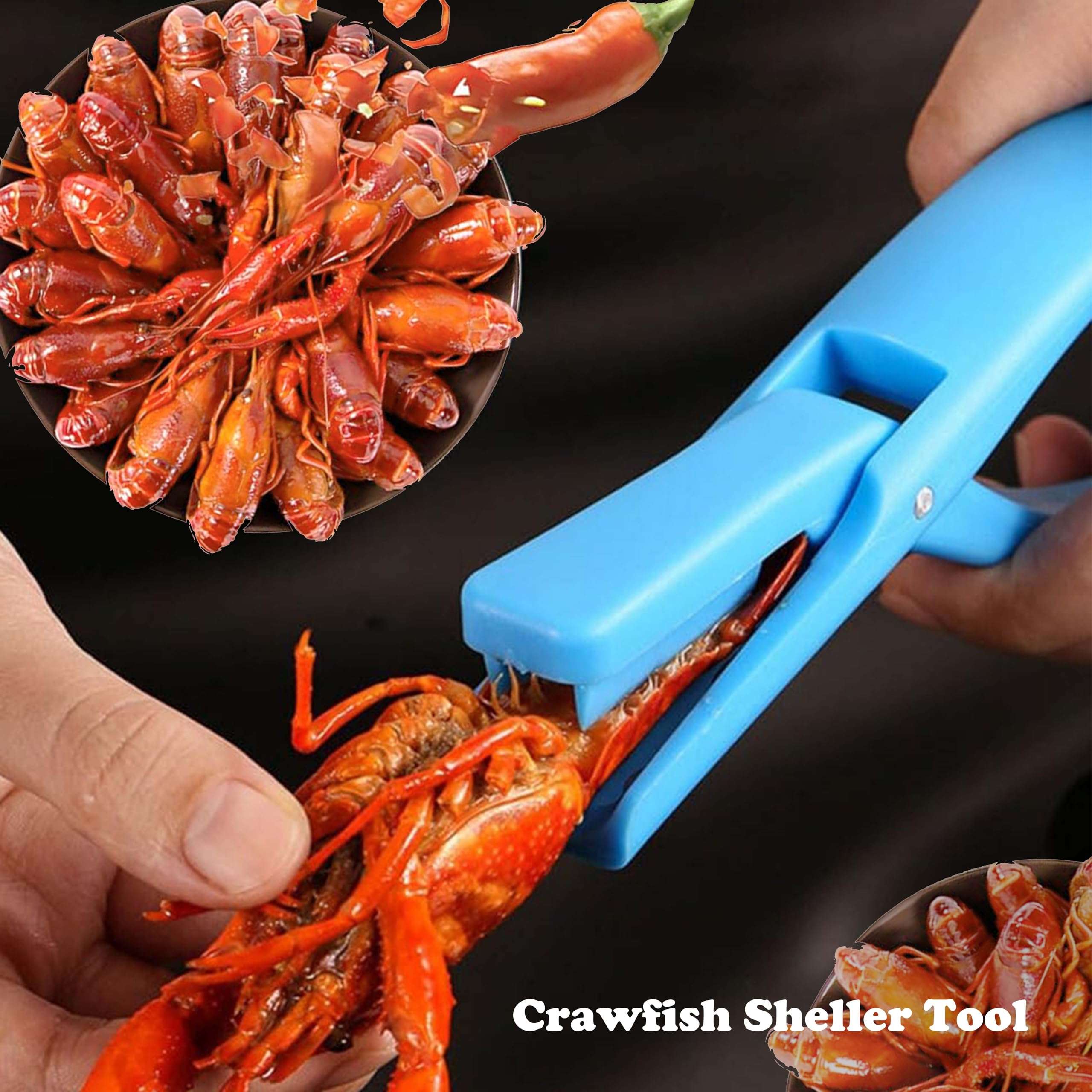 RUNMO Crayfish Peeler Scissors, 8 Pcs Crawfish Shucker, Crawfish Sheller Portable Lightweight Kitchen Gadget, Efficient Crayfish Shelling Device 6