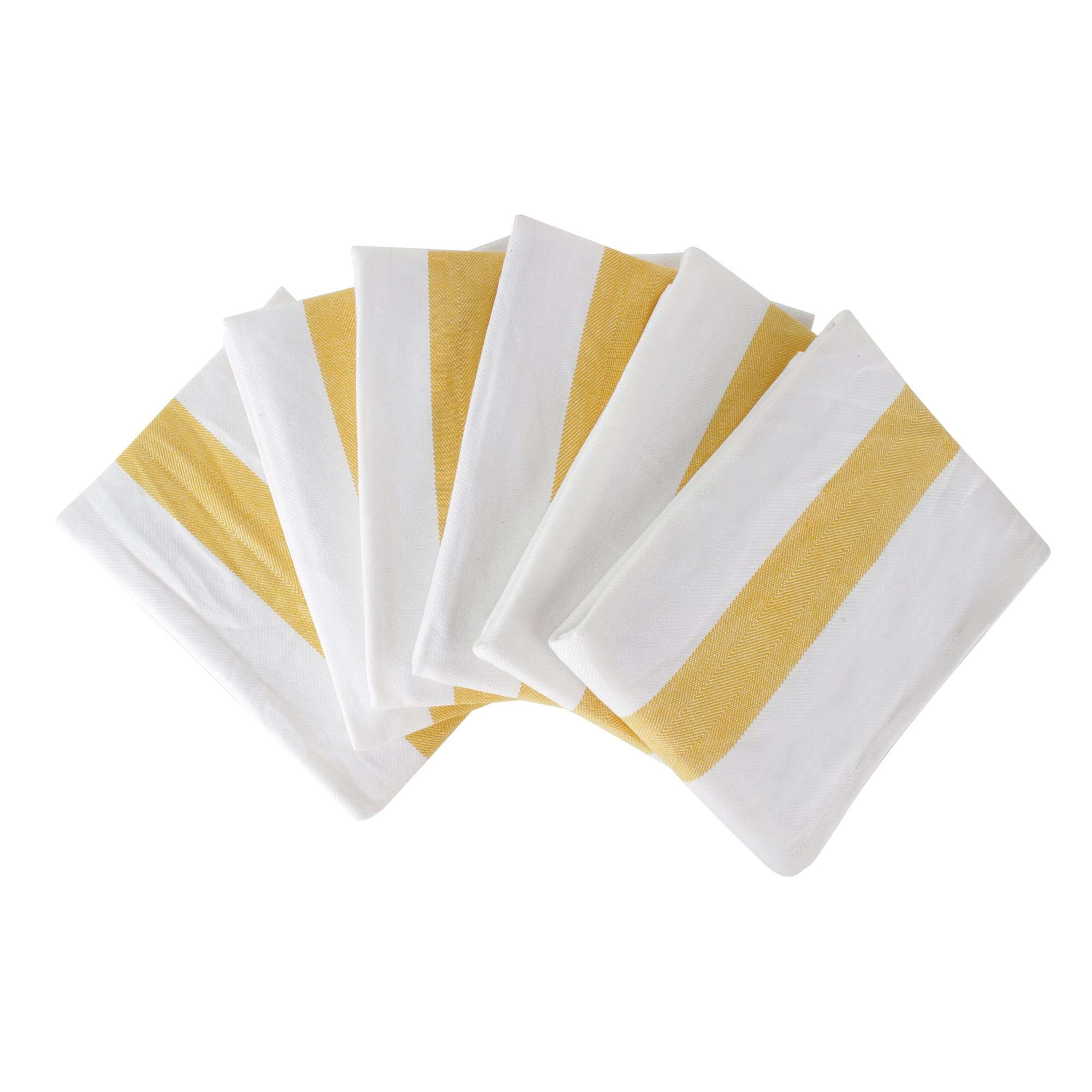 Amazon brand - Umi Herringbone Kitchen Dish Towels(16"x26",4-Pack, Yellow) 5