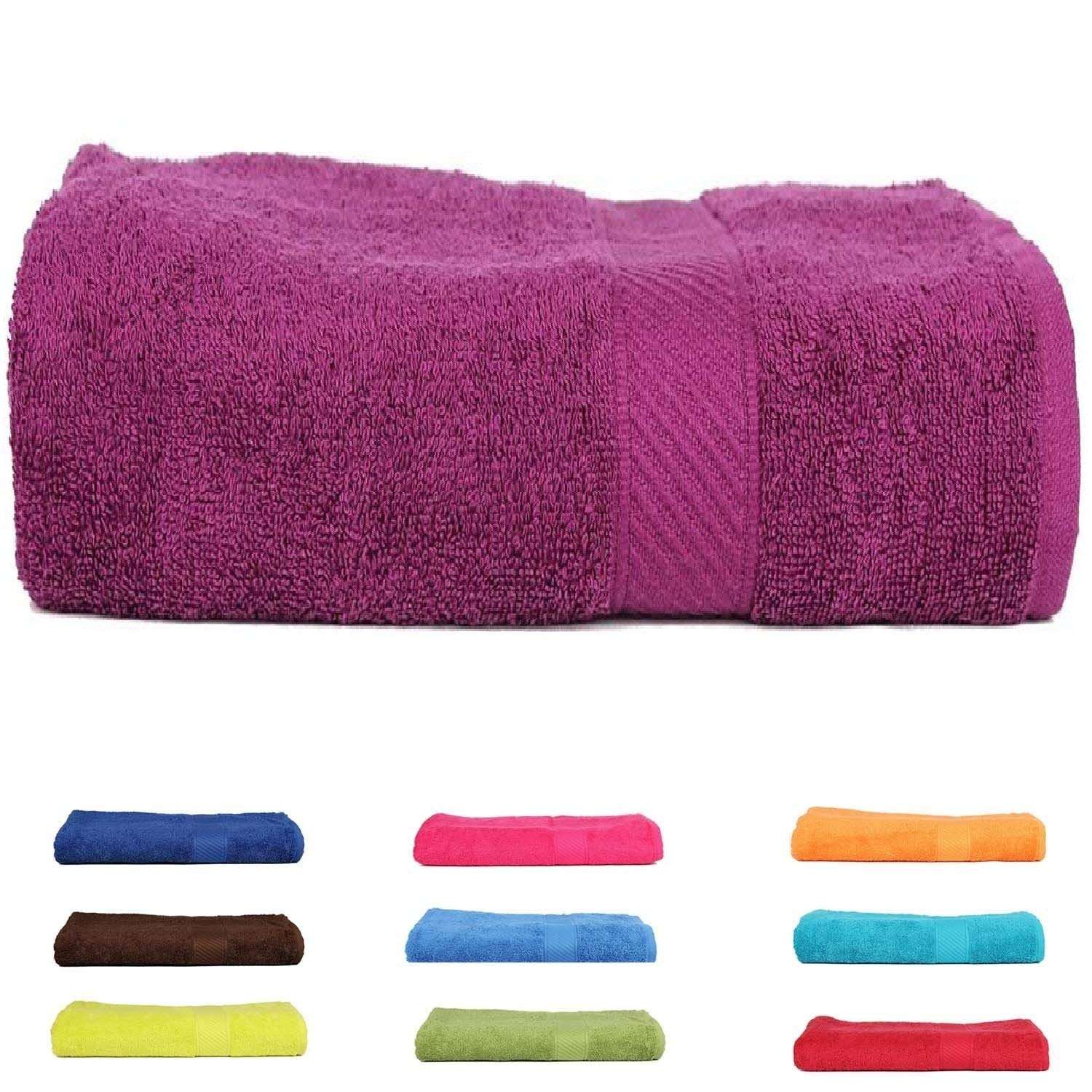 Ultra soft, absorbent and rich towel for your essential bath. Made of 100% cotton with viscose border for decoration, they make a perfect wrap when you step out of the shower. Pre-washed fabric ensures the colours do not fade and makes sure finish and texture of the fabric is not lost after washing. Azo proof dyes used, safe for the skin and environment. Quick drying, shrink resistant and easy washing qualities of these towels ensures greater longevity. 1