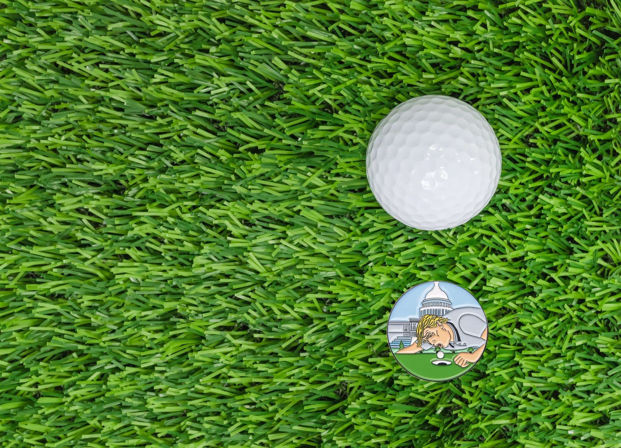 Funny Golf Ball Markers with Hat Clips, Enamel Magnetic Golf Ball Marker Gifts for Golfer, Cap Clip Golf Accessories for Men Women (Happy) 6