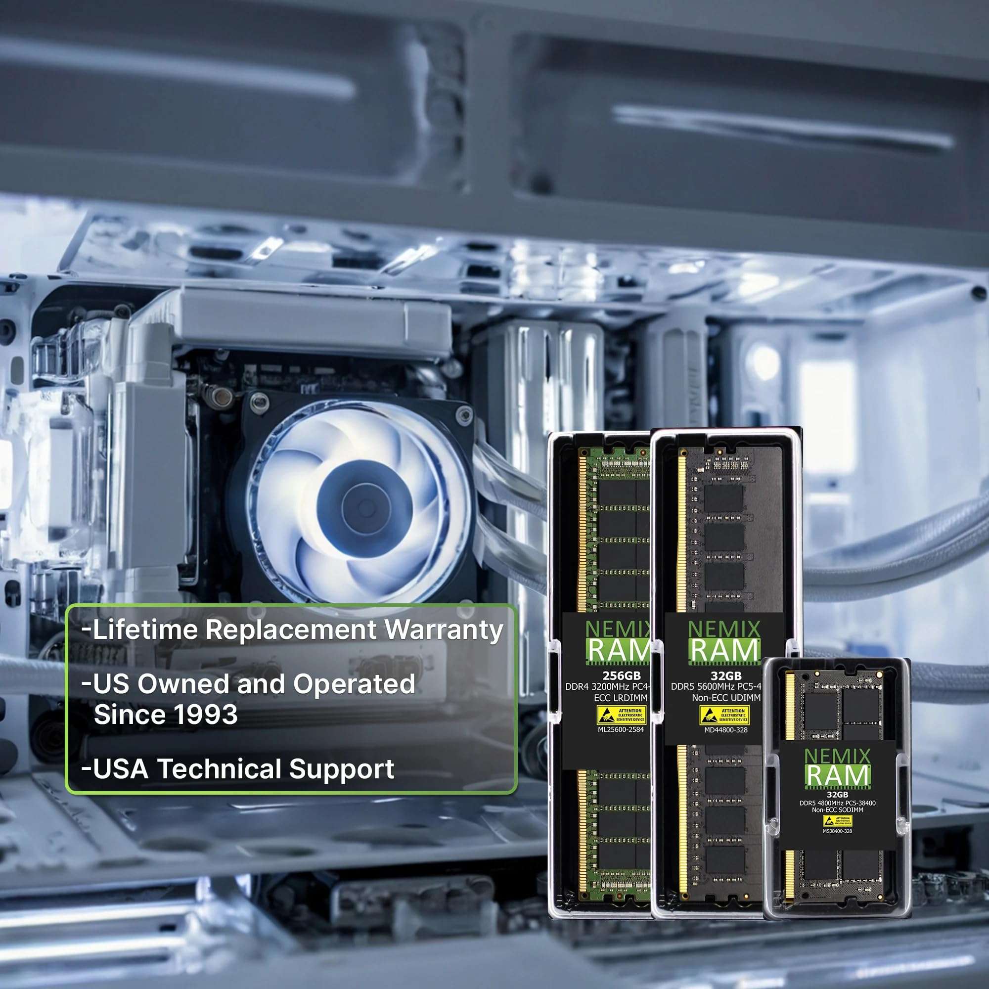 NEMIX RAM 16GB (1X16GB) DDR4 2400MHZ PC4-19200 1Rx4 1.2V CL17 288-PIN ECC RDIMM Compatible with Cisco UCS B-Series M4 Servers UCS-MR-1X161RV-A Registered Server Memory 5