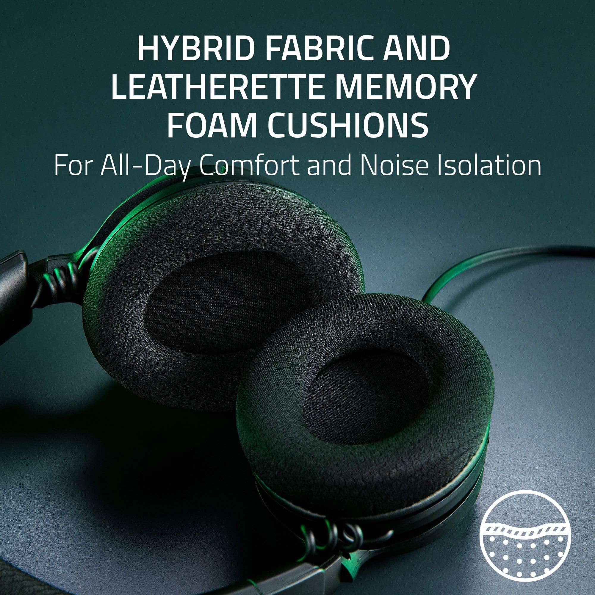 Razer Kraken V4 X Wired Gaming Headset: 40 mm Drivers - Cardioid Mic - Memory Foam Cushions - Chroma RGB Lighting - Type C & Type A Cable - for PC, Mac, PS5, Nintendo Switch, Steam Deck, Smartphone 6