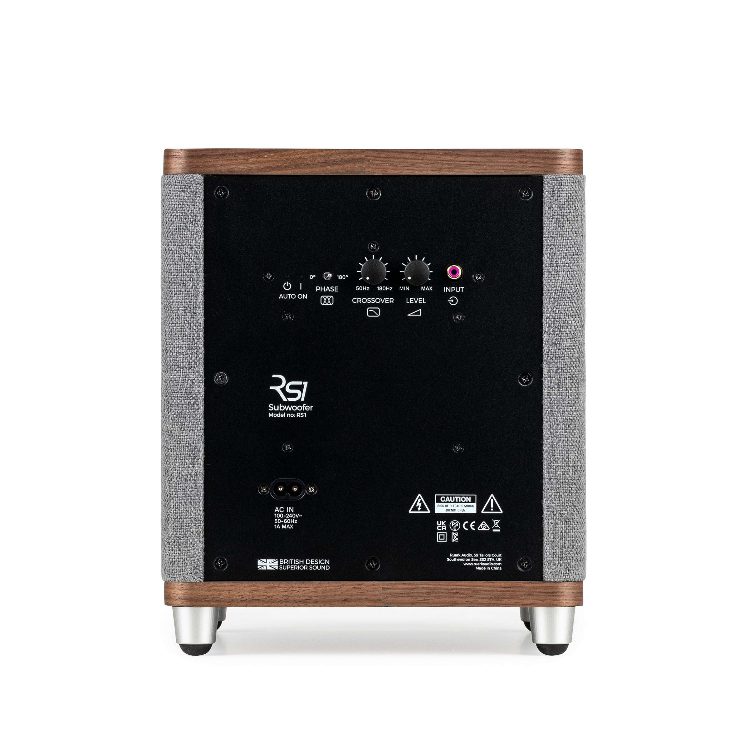RUARK AUDIO RS1 Subwoofer I Elegant Design I Natural Extended bass I 100 watt I Easy Set-up I Deeper, Richer Sound Deep I Controls Adjustable Crossover 50–180Hz - Walnut 5