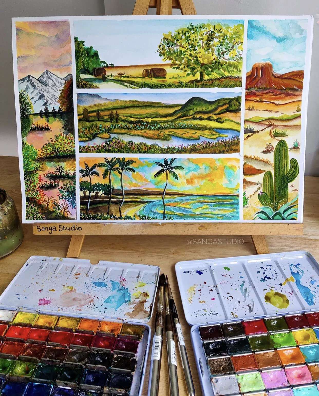 Zen Sangam Express your Mind 300 GSM Cold Pressed Rough Grain Surface, Acid Free, A5 Size Gouache Papers Sheets (21x14.8cm, 24 Sheets) 5