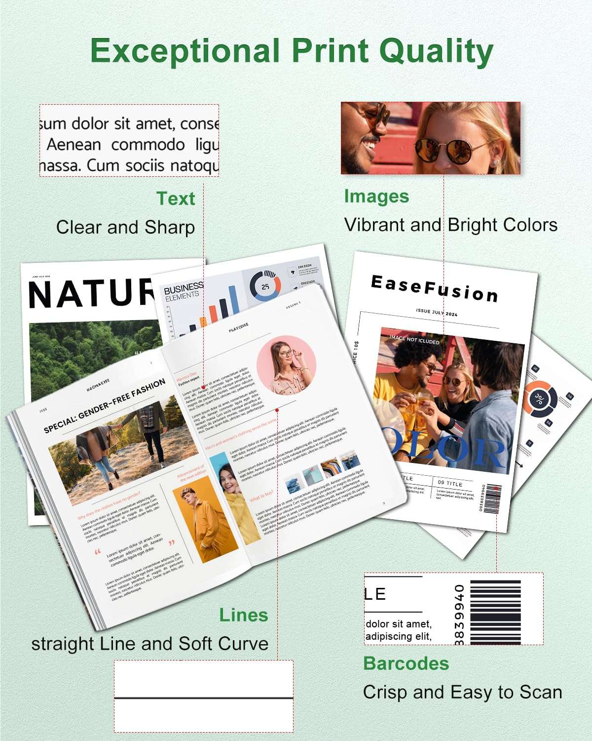 EaseFusion 67XL Ink Cartridges Black/Color Combo Pack Replacement for HP Ink 67 for 67XL HP Printer Ink Compatible with DeskJet 2855e 2755e 2700 4255e 4155e 4100 Envy 6000 6055e 6455e Printer 6