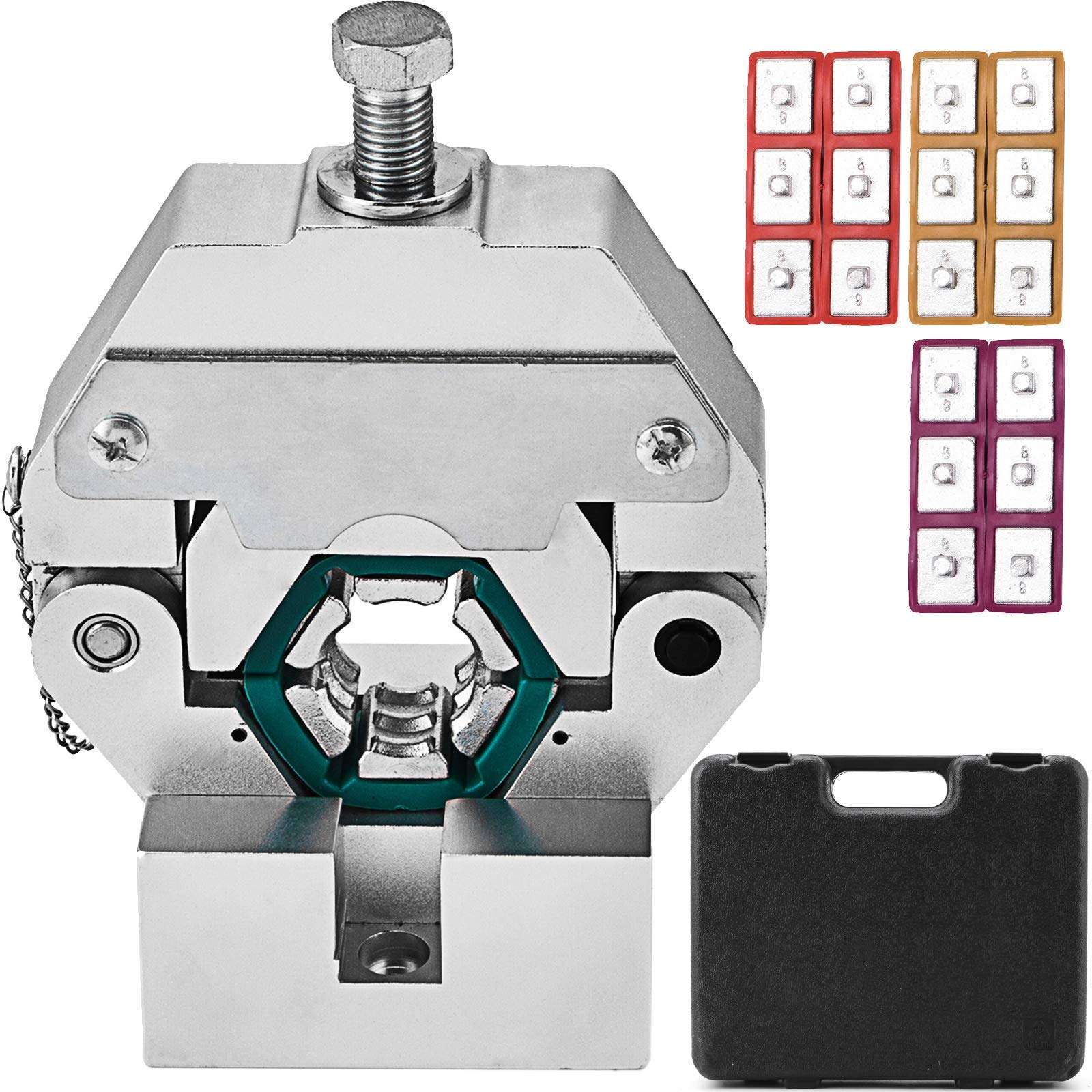 Mophorn Manually Operated AC Hose Crimper Hydra-Krimp 71550 Manual AC Hose Crimper Kit Air Conditioning Repair Handheld AC Hose Crimping Tool with 4 Dies 1