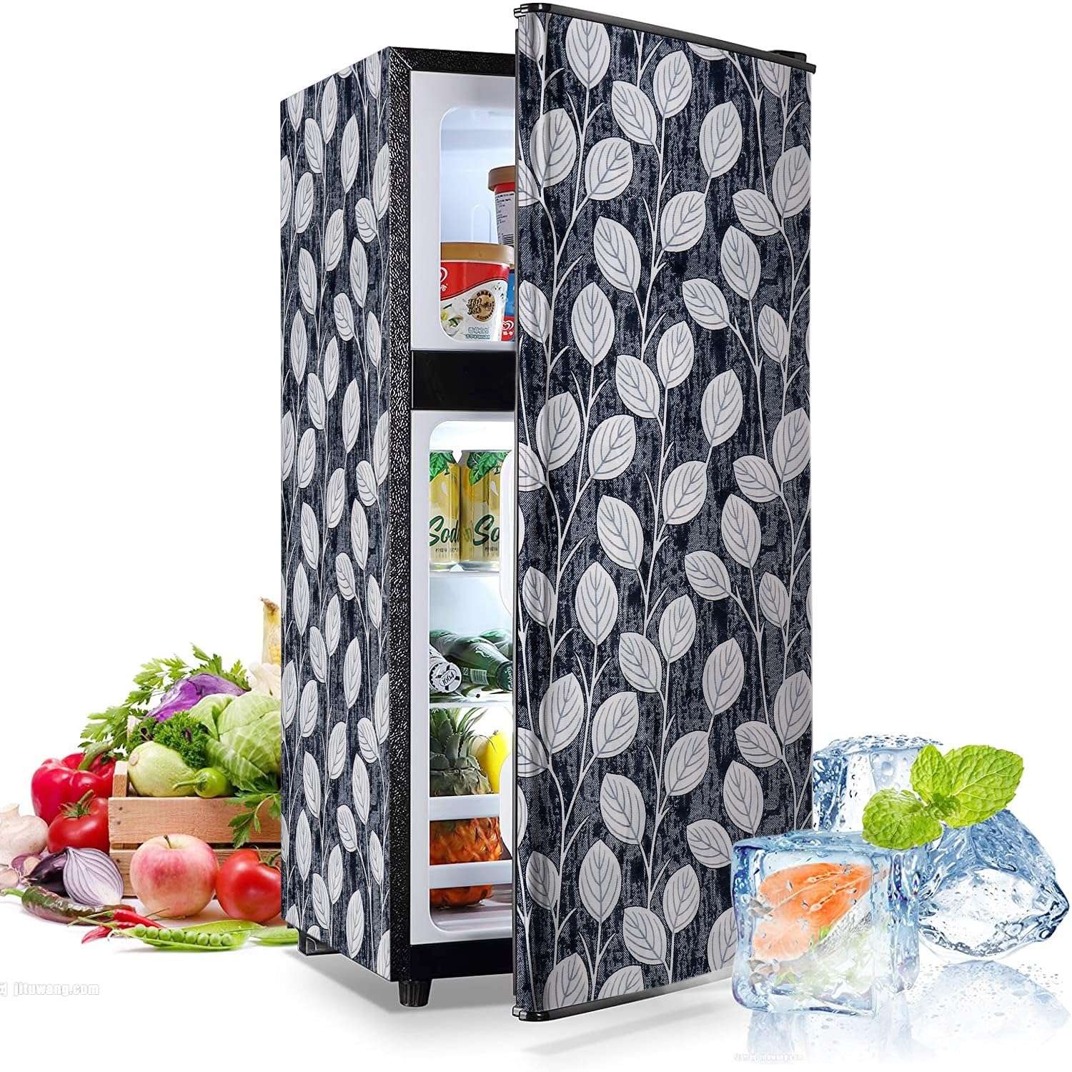 Waco Creation Fridge Full body Cover for 180 to 220 litres Single Door Refrigerator Cover Waterproof/dustproof Fridge Cover (150 x 60 cm) (Grey) 1