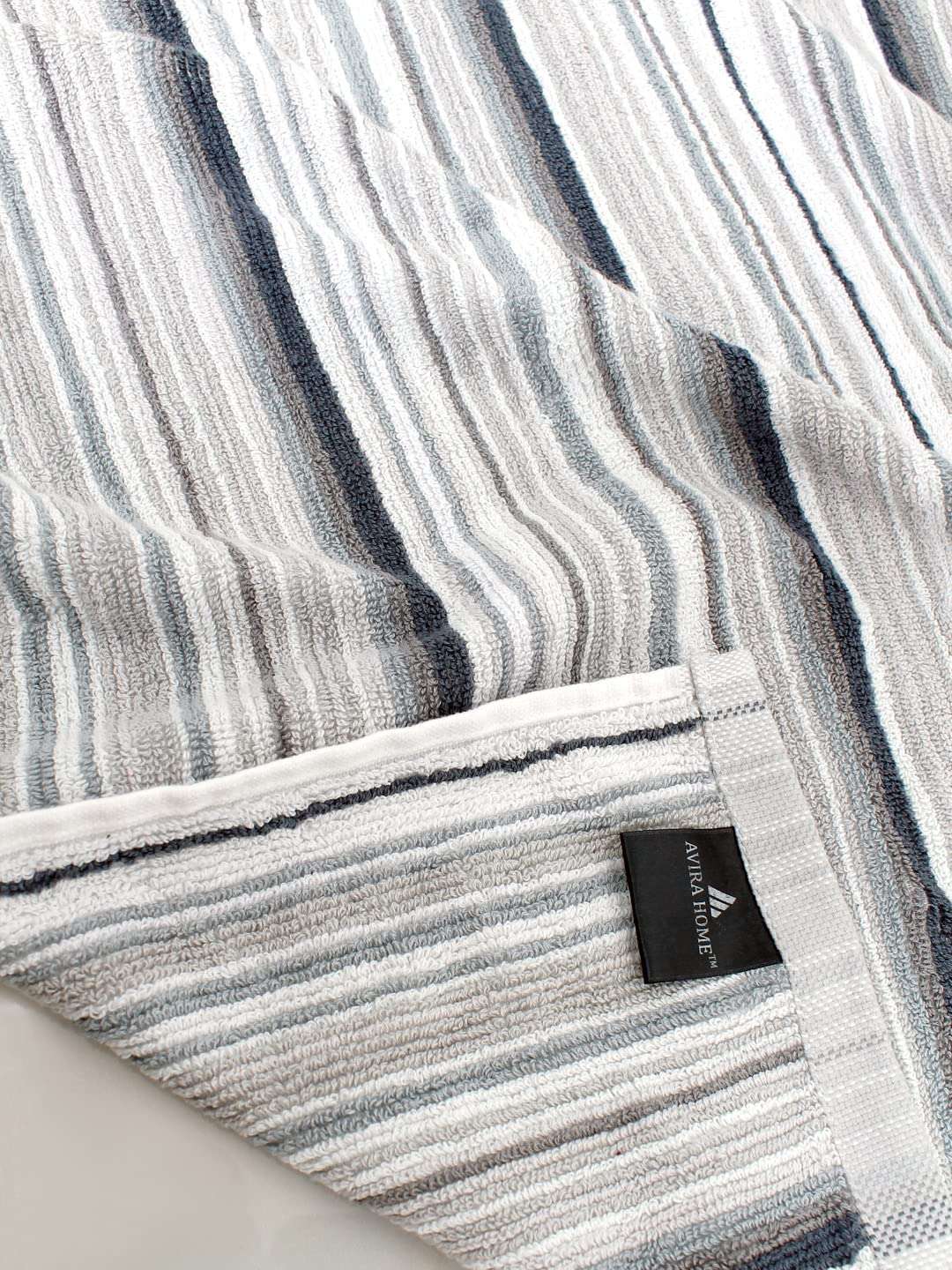 AVI Living Cotton Towel|Set of 3|GSM : 550 |Color : Multi (Blue & Beige)|for Home Men Women 5