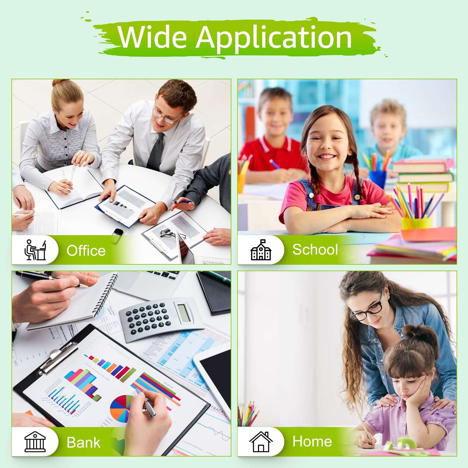 GREENCYCLE 62XL Black Ink Cartridge Replacement for HP 62 XL C2P05AN Remanufactured Cartridges Compatible for Envy 5540 5640 5660 7644 7645 OfficeJet 5740 8040 OfficeJet 200 250 Series Printer, 2 Pack 6