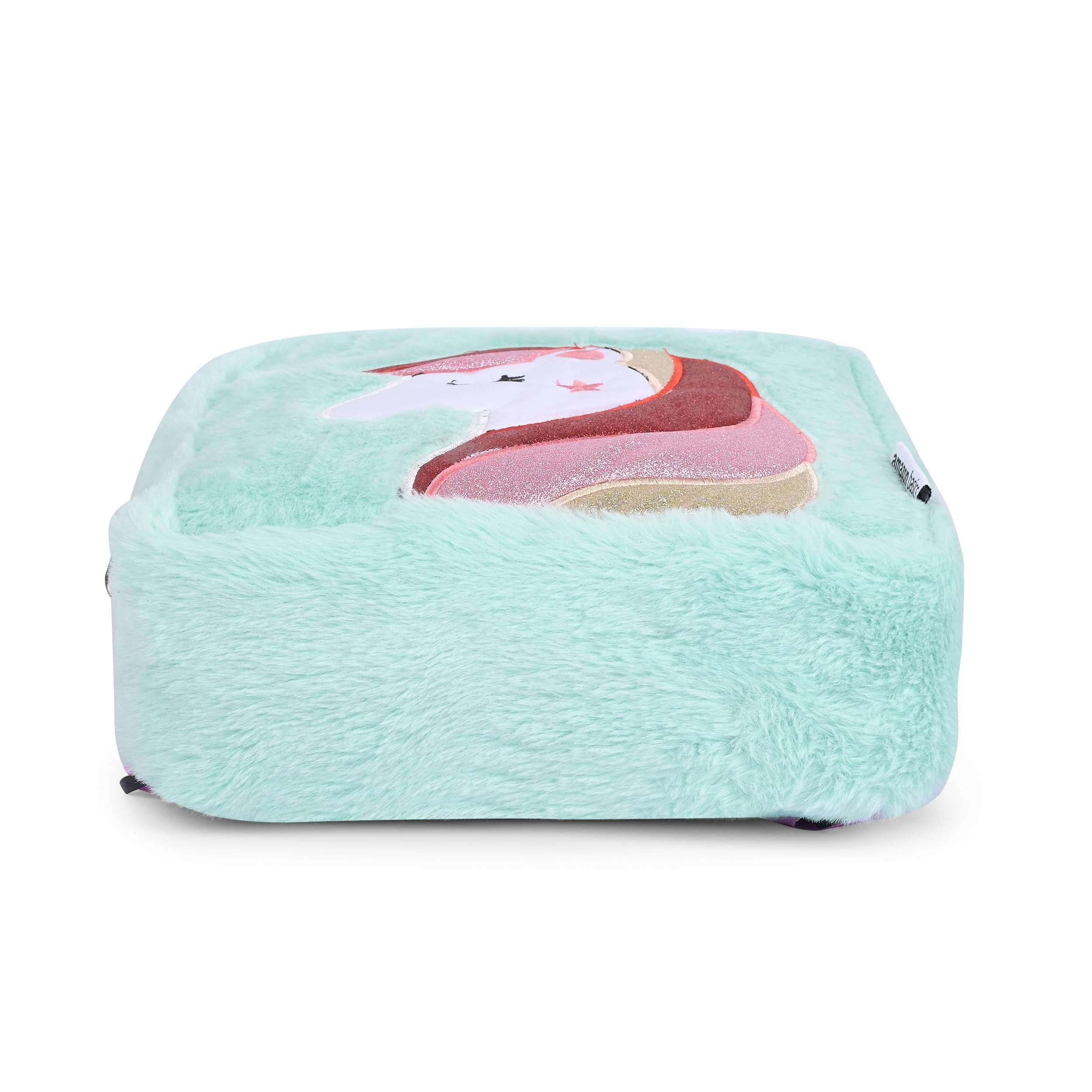 amazon basics Kids Character Fur Bag | Plush Soft Fur | Adjustable Shoulder Straps | Ideal for School, Picnic, Play (Faux Fur) 3