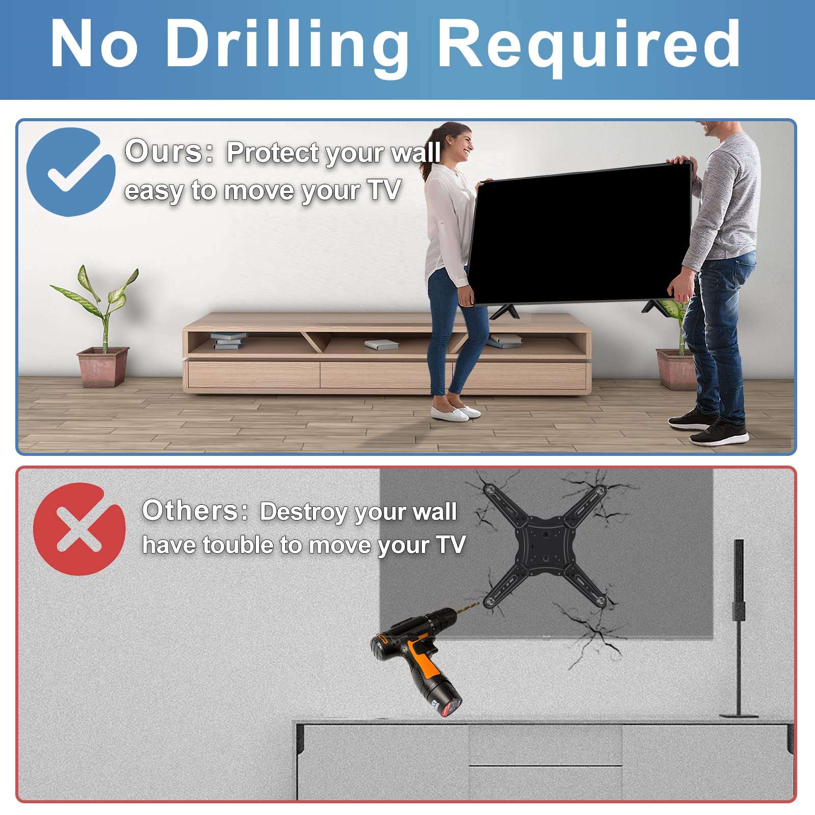 Base Stand for TCL Smart Tv - Compatible with Select Models for 28-65in TVs, Please Read All Descriptions Carefully, 32S305 32S301 40S355 40S325 43S425 43S431 50S431 65S433 65S555, Not Universal Legs 4