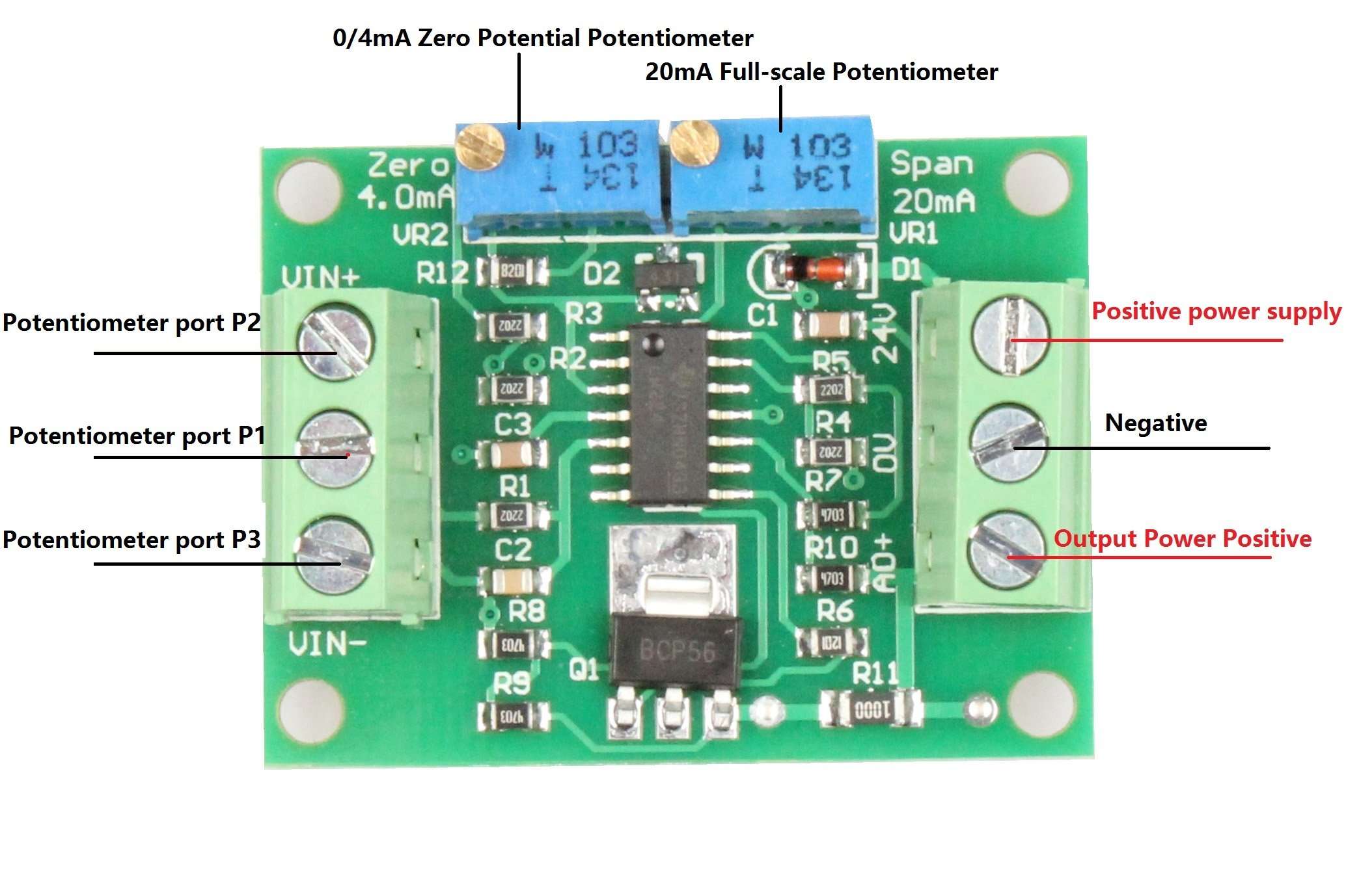 NOYITO Voltage to Current Module 0-24V to 4-20mA 3
